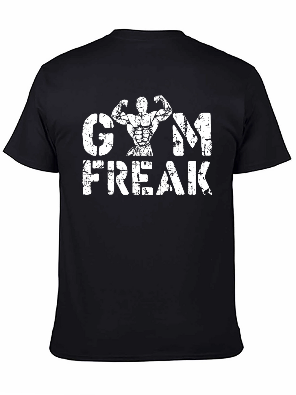 Gym Freak Graphic T-Shirt - Black Cotton Fitness Tee