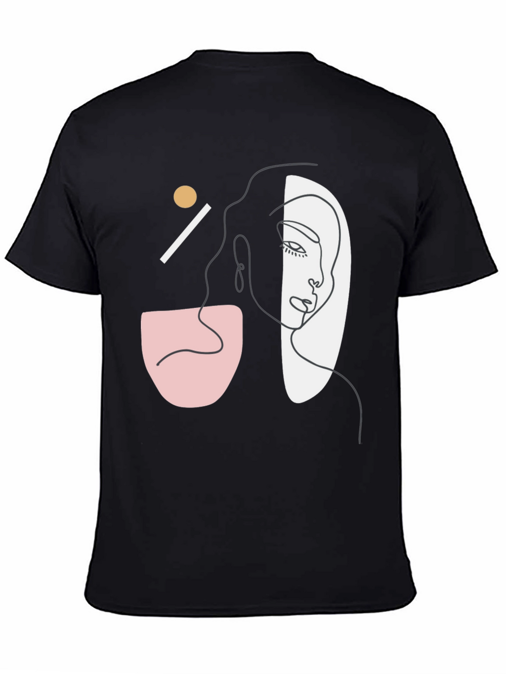 Abstract Face Graphic Tee - Modern Art Style