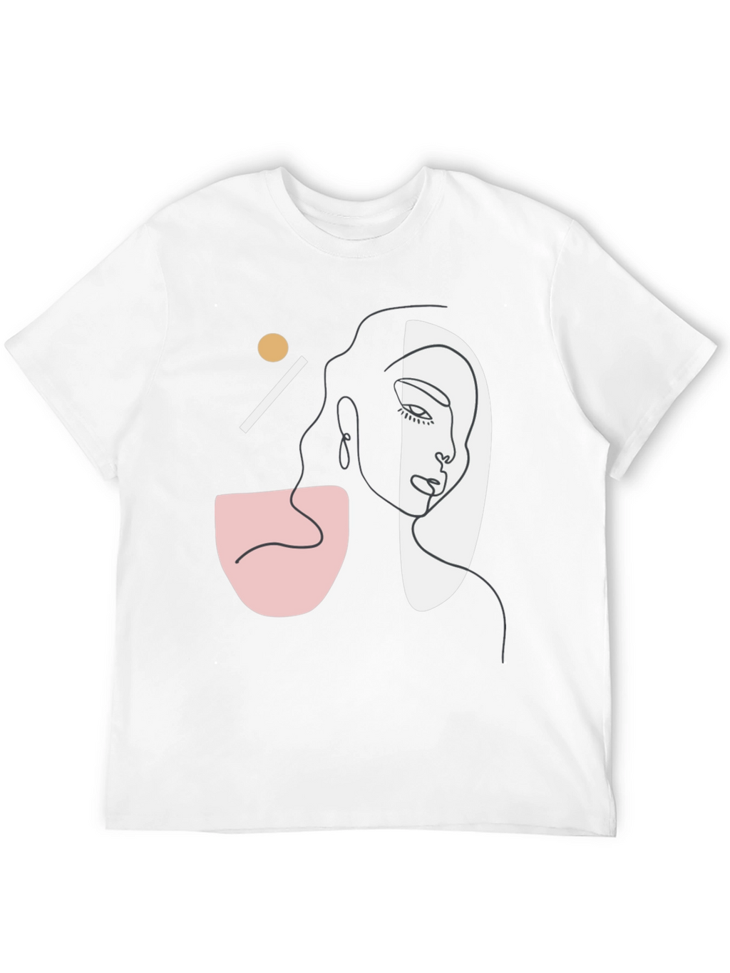 Abstract Face Graphic Tee - Modern Art Style
