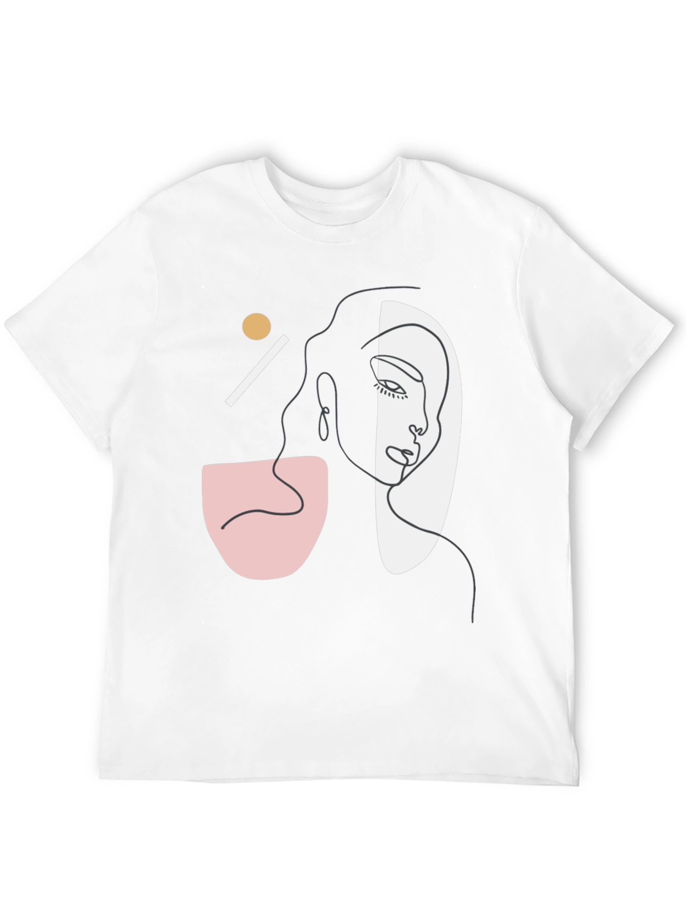 Abstract Face Graphic Tee - Modern Art Style