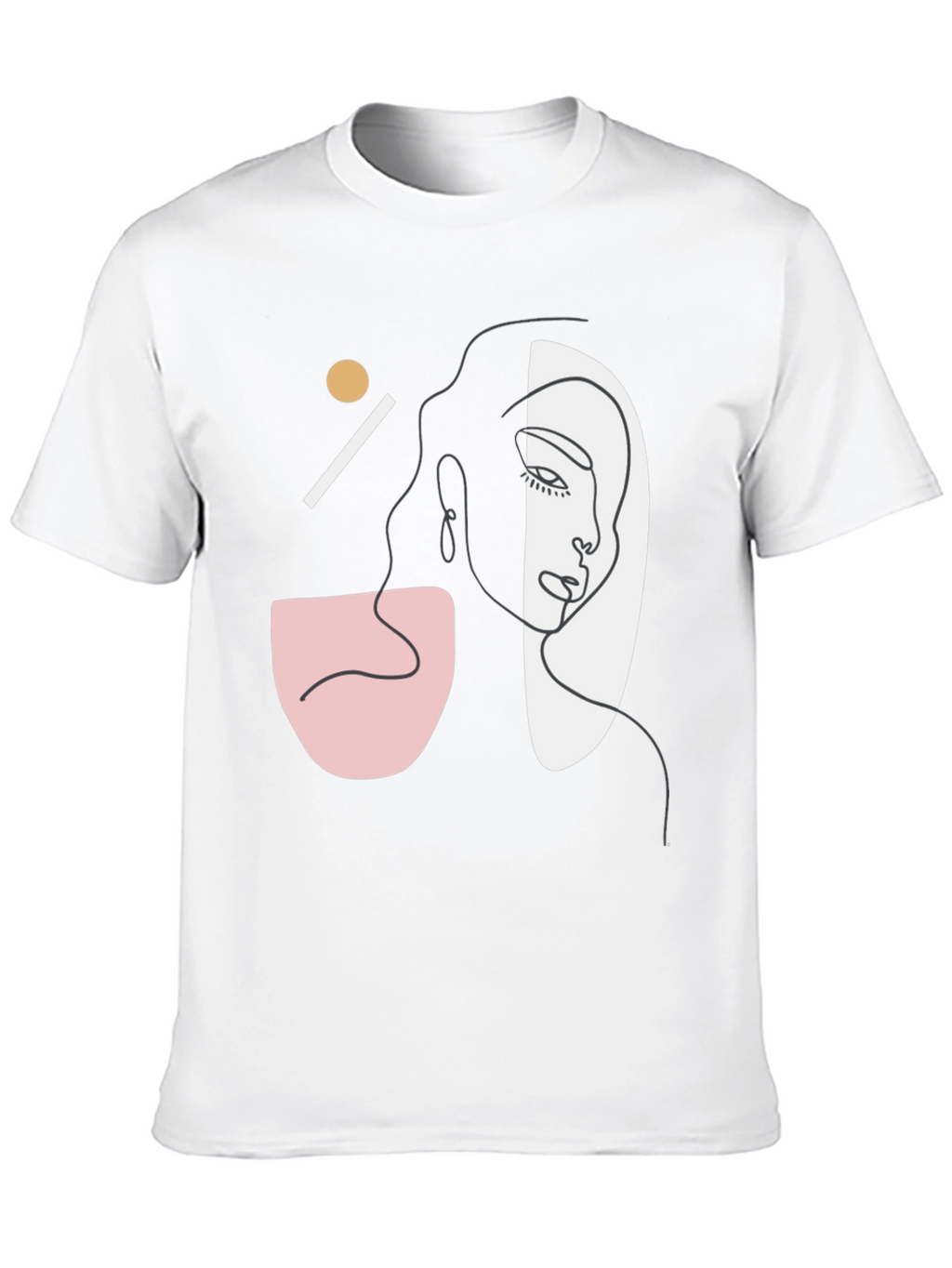 Abstract Face Graphic Tee - Modern Art Style