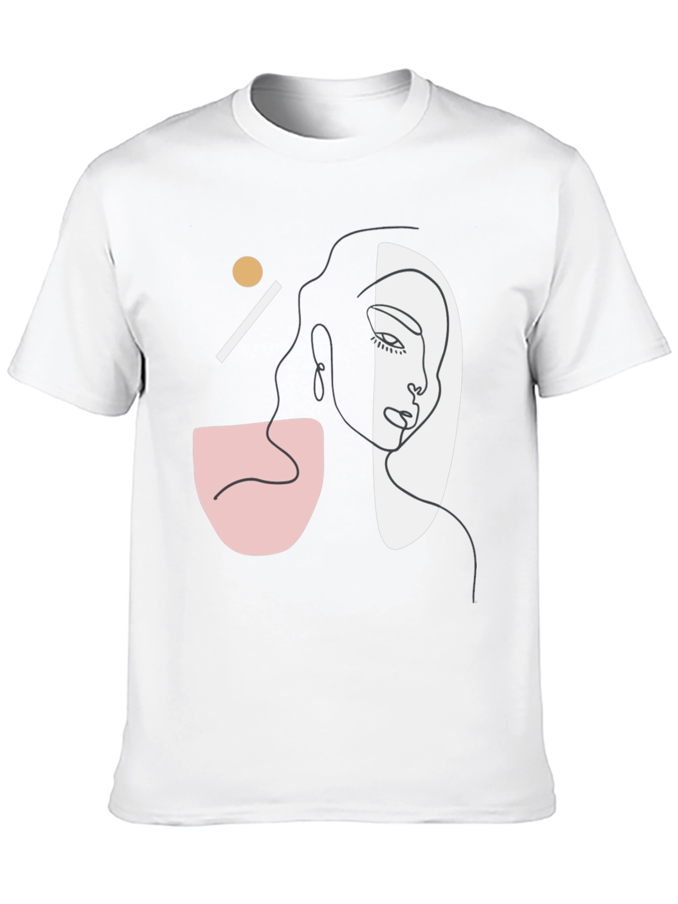 Abstract Face Graphic Tee - Modern Art Style
