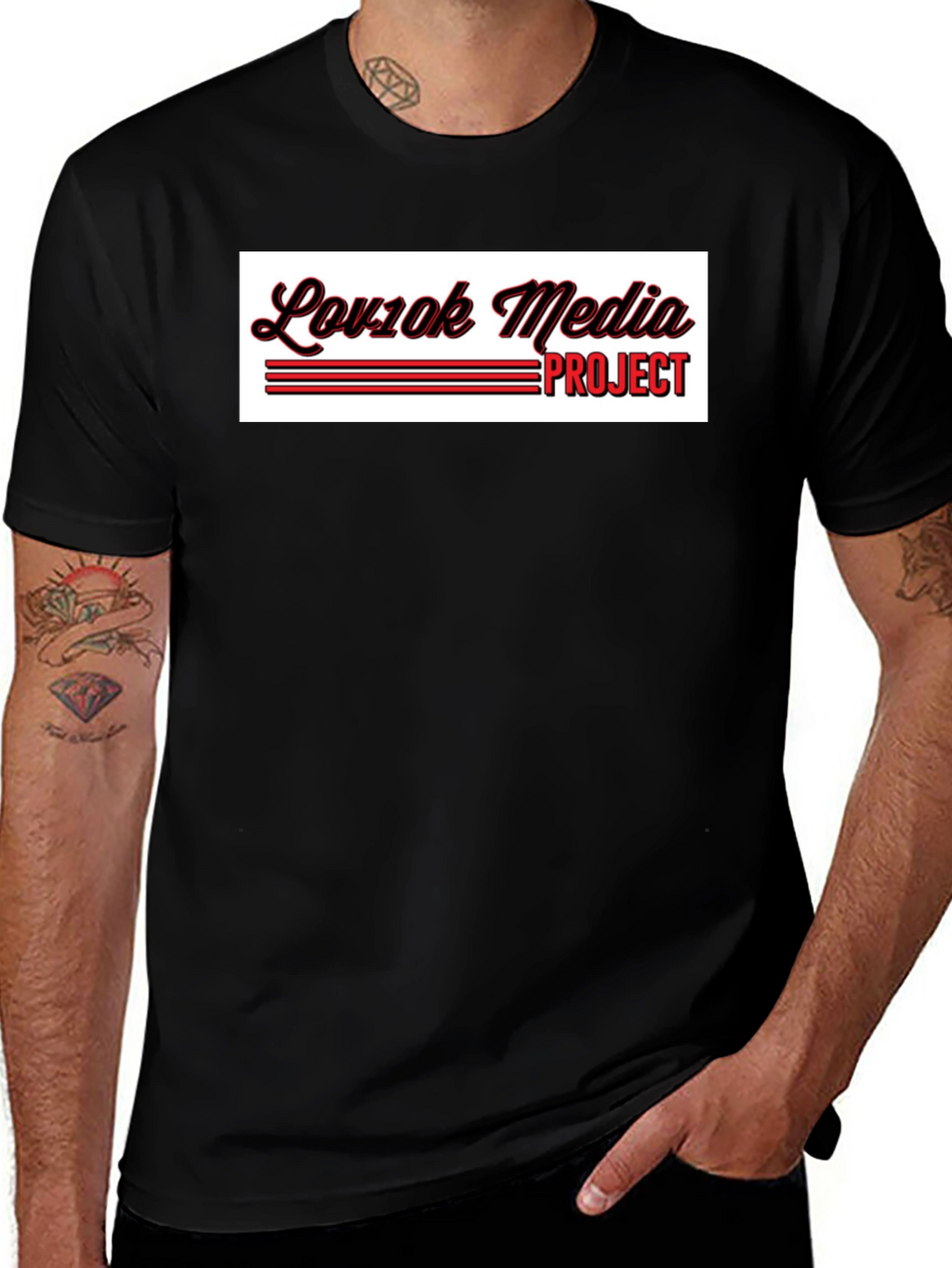 Lov1ok Media Project Black T-Shirt