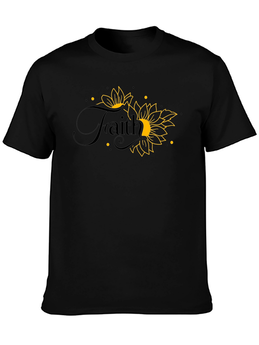 Faith Sunflower Graphic Tee - Black T-Shirt