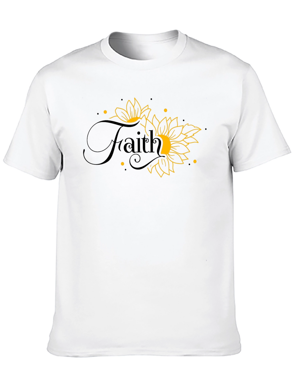 Faith Sunflower Graphic Tee - Black T-Shirt