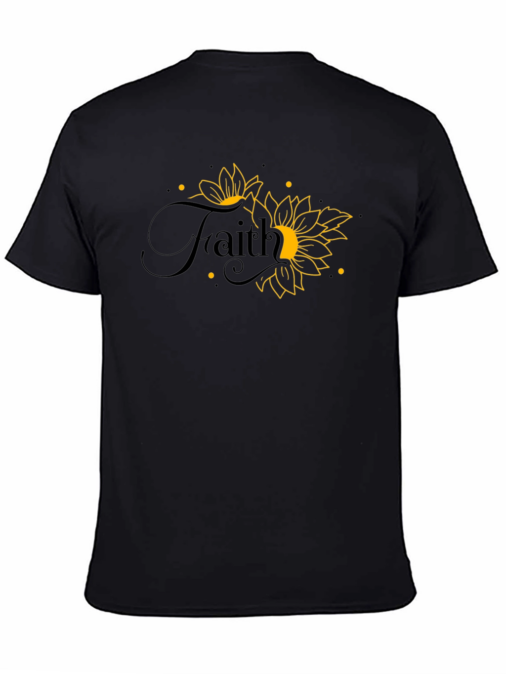 Faith Sunflower Graphic Tee - Black T-Shirt
