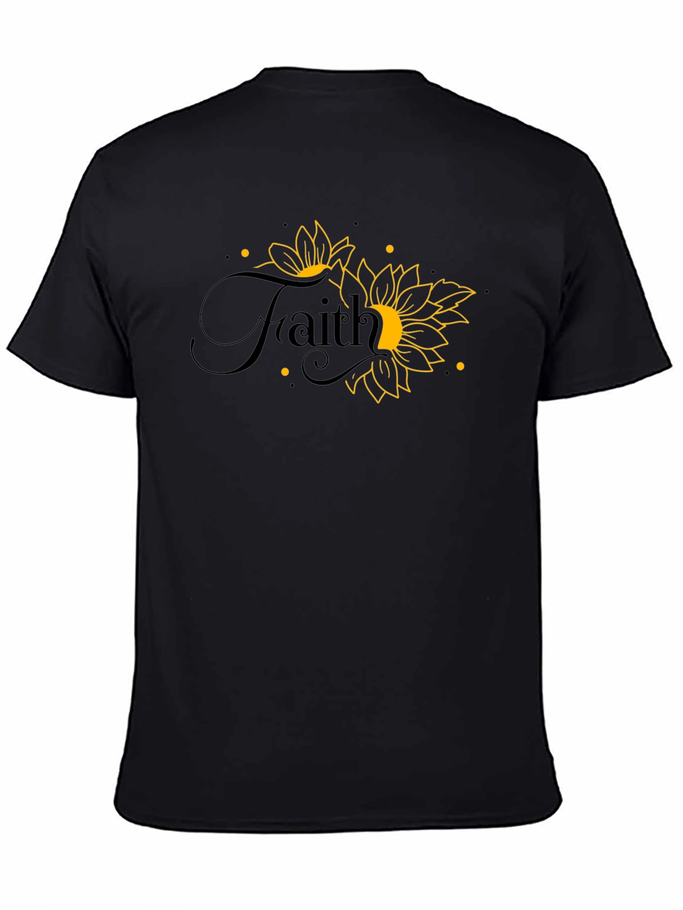 Faith Sunflower Graphic Tee - Black T-Shirt