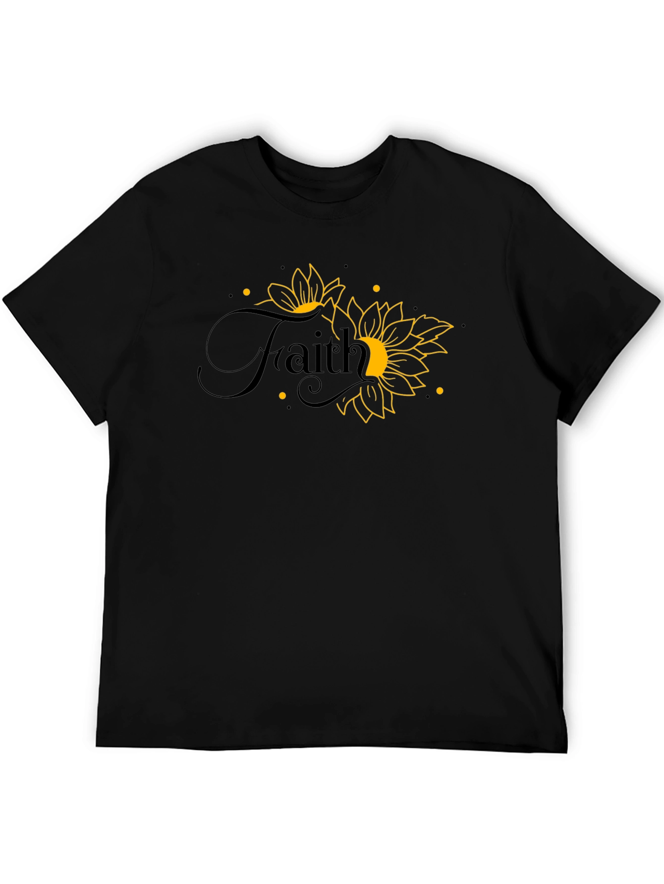 Faith Sunflower Graphic Tee - Black T-Shirt