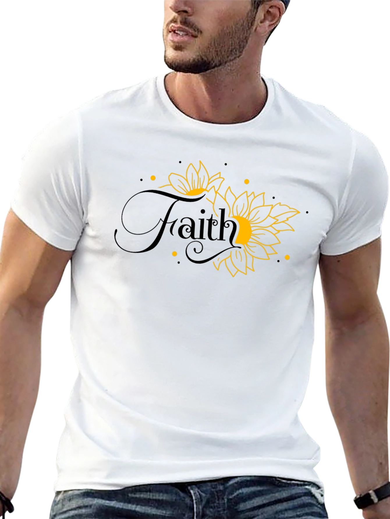 Faith Sunflower Graphic Tee - Black T-Shirt