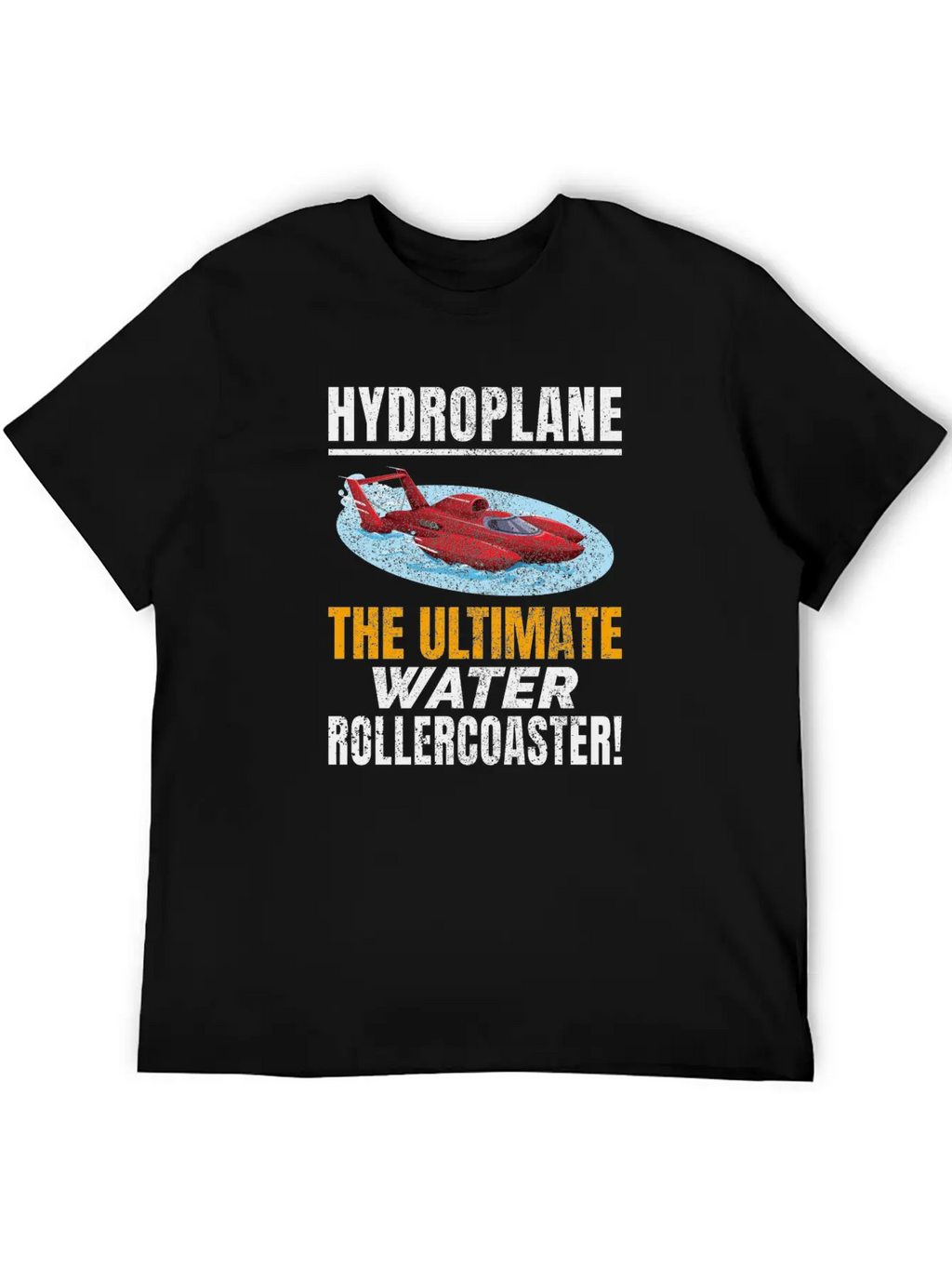 Hydroplane Boat Racing Rollercoaster Adventure Unisex Short Sleeve Soft Cotton T-Shirt – Casual Everyday Wear