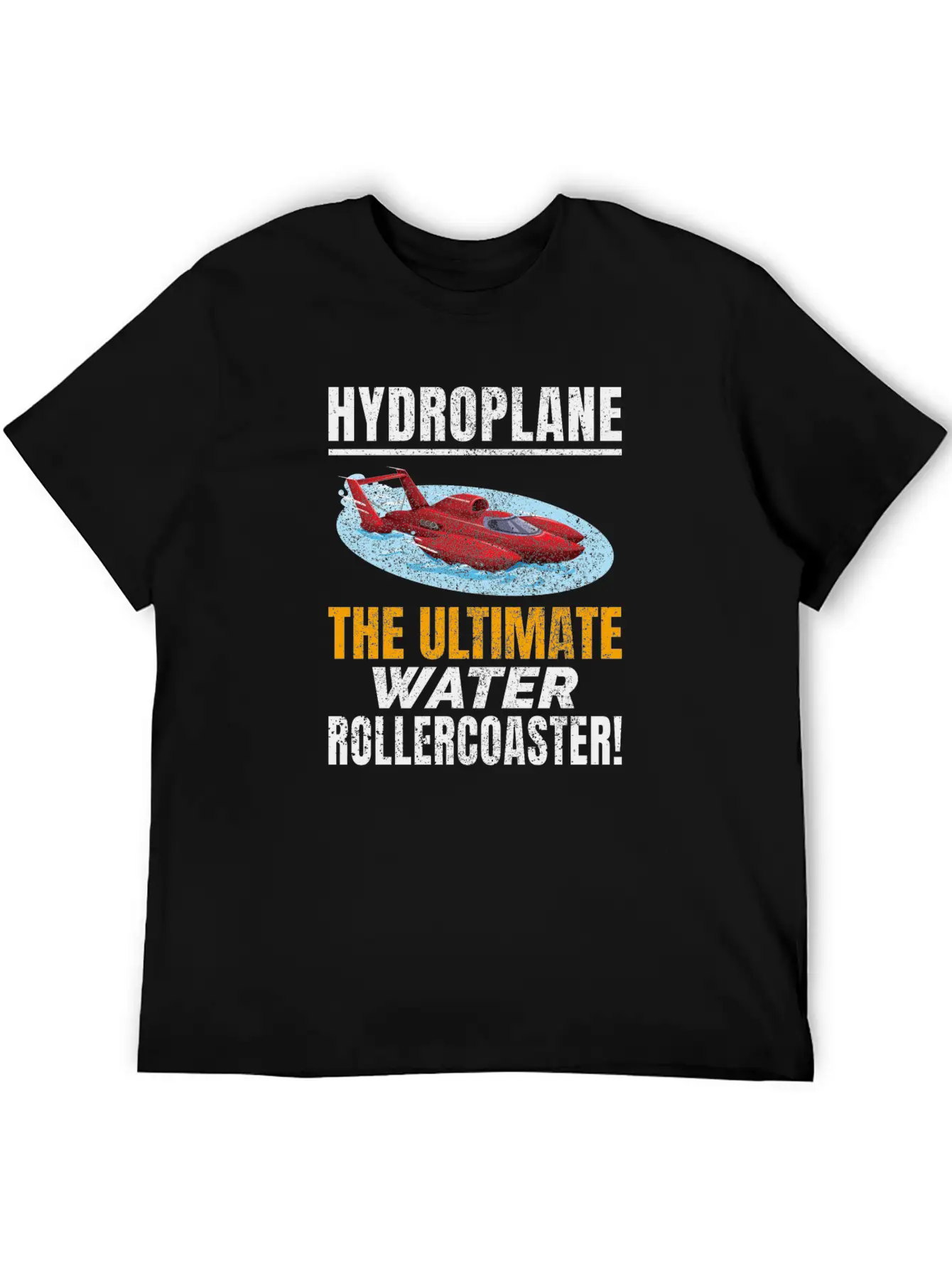 Hydroplane Boat Racing Rollercoaster Adventure Unisex Short Sleeve Soft Cotton T-Shirt – Casual Everyday Wear