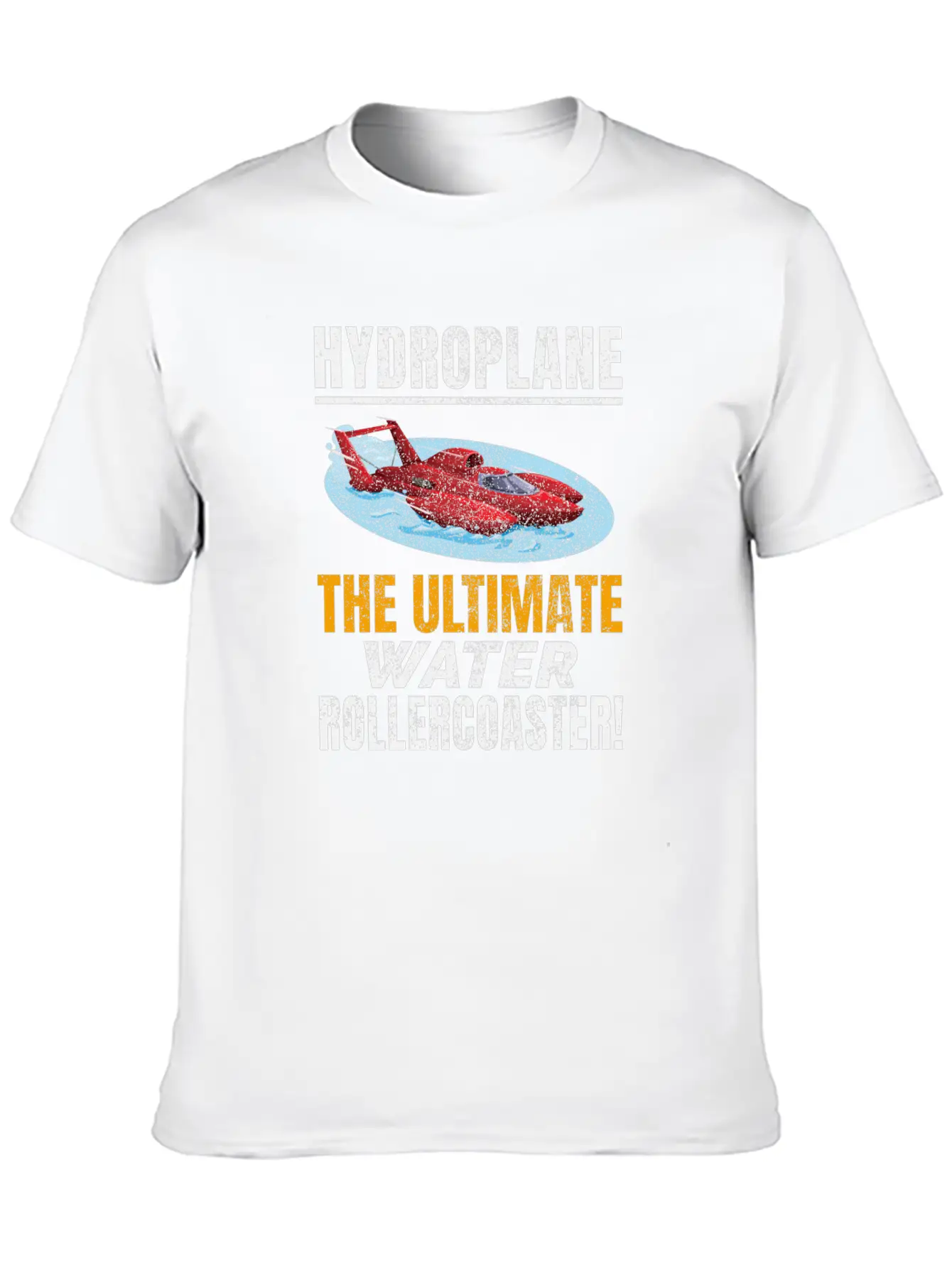Hydroplane Boat Racing Rollercoaster Adventure Unisex Short Sleeve Soft Cotton T-Shirt – Casual Everyday Wear
