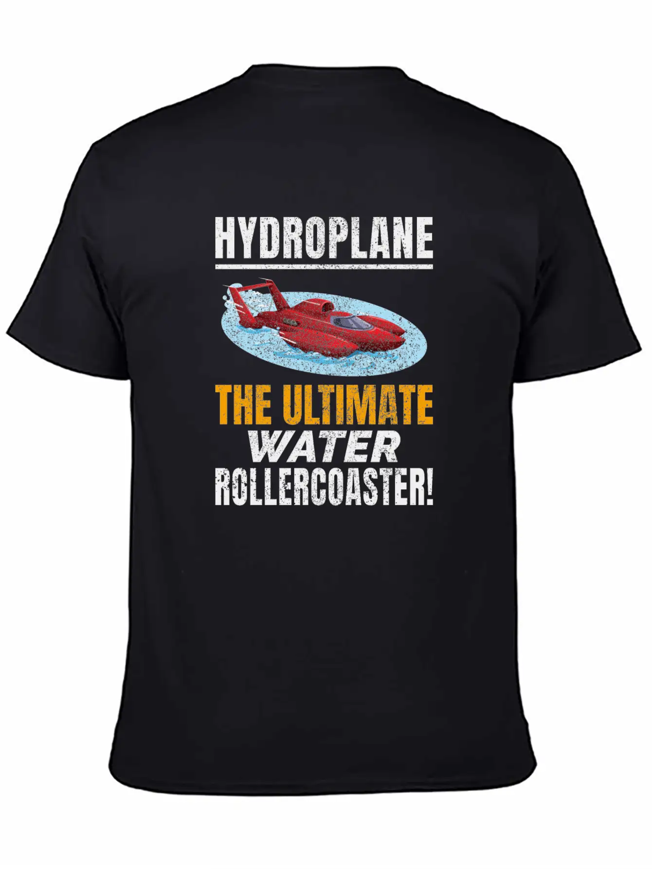 Hydroplane Boat Racing Rollercoaster Adventure Unisex Short Sleeve Soft Cotton T-Shirt – Casual Everyday Wear