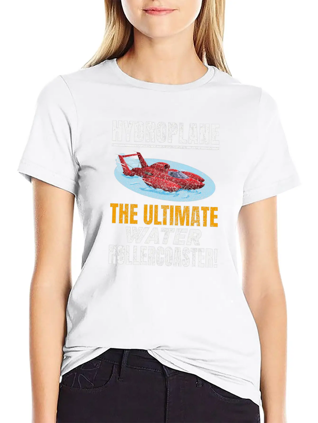 Hydroplane Boat Racing Rollercoaster Adventure Unisex Short Sleeve Soft Cotton T-Shirt – Casual Everyday Wear