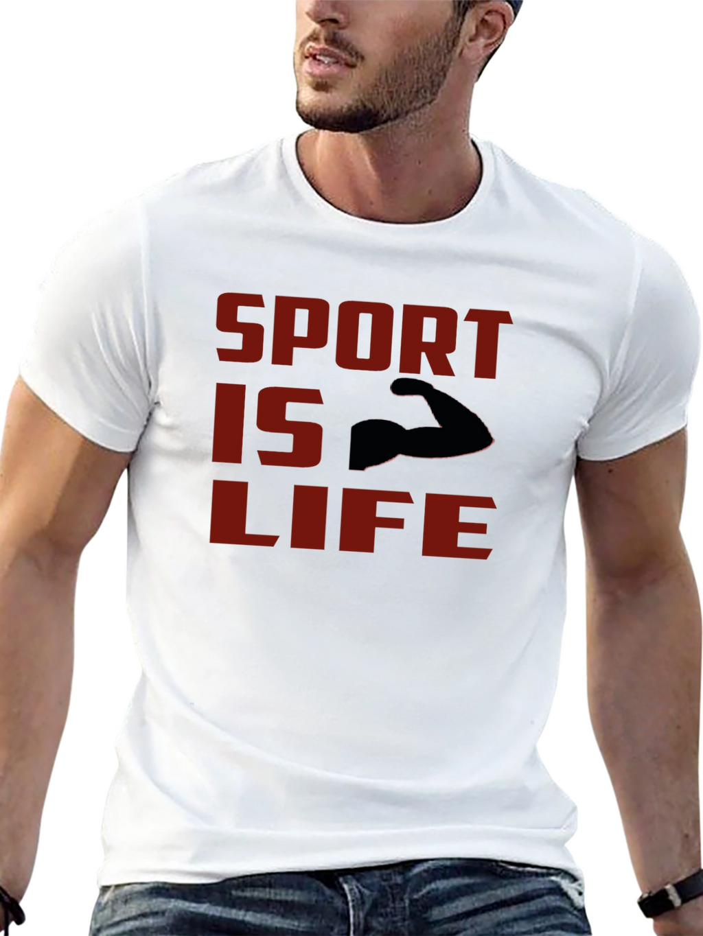 Sport Is Life T-Shirt - Black Graphic Tee