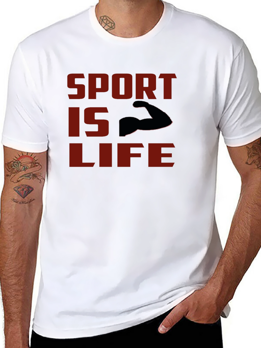 Sport Is Life T-Shirt - Black Graphic Tee