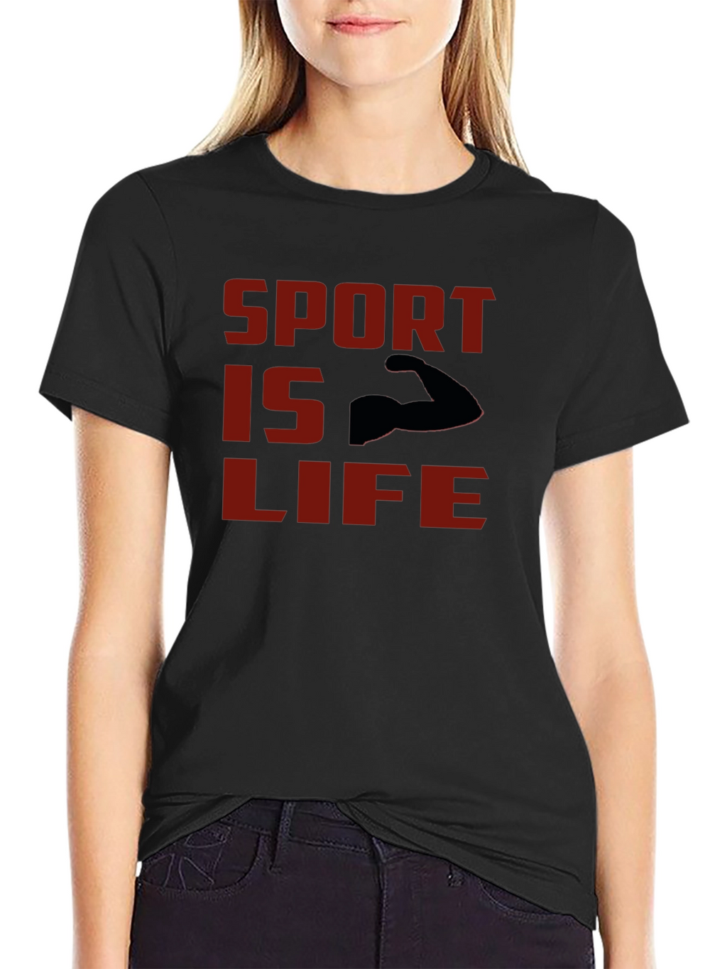 Sport Is Life T-Shirt - Black Graphic Tee