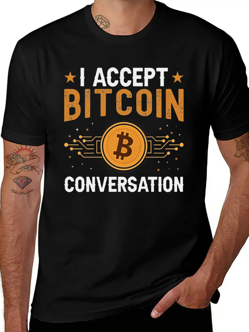 I Accept Bitcoin Conversation Essential Cotton Tee For Daily Outfits – Unisex Style