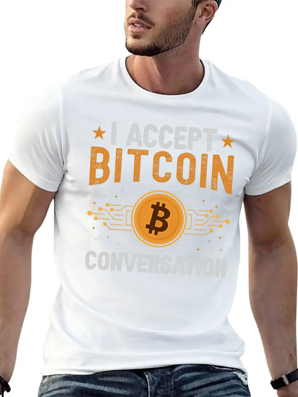 I Accept Bitcoin Conversation Essential Cotton Tee For Daily Outfits – Unisex Style