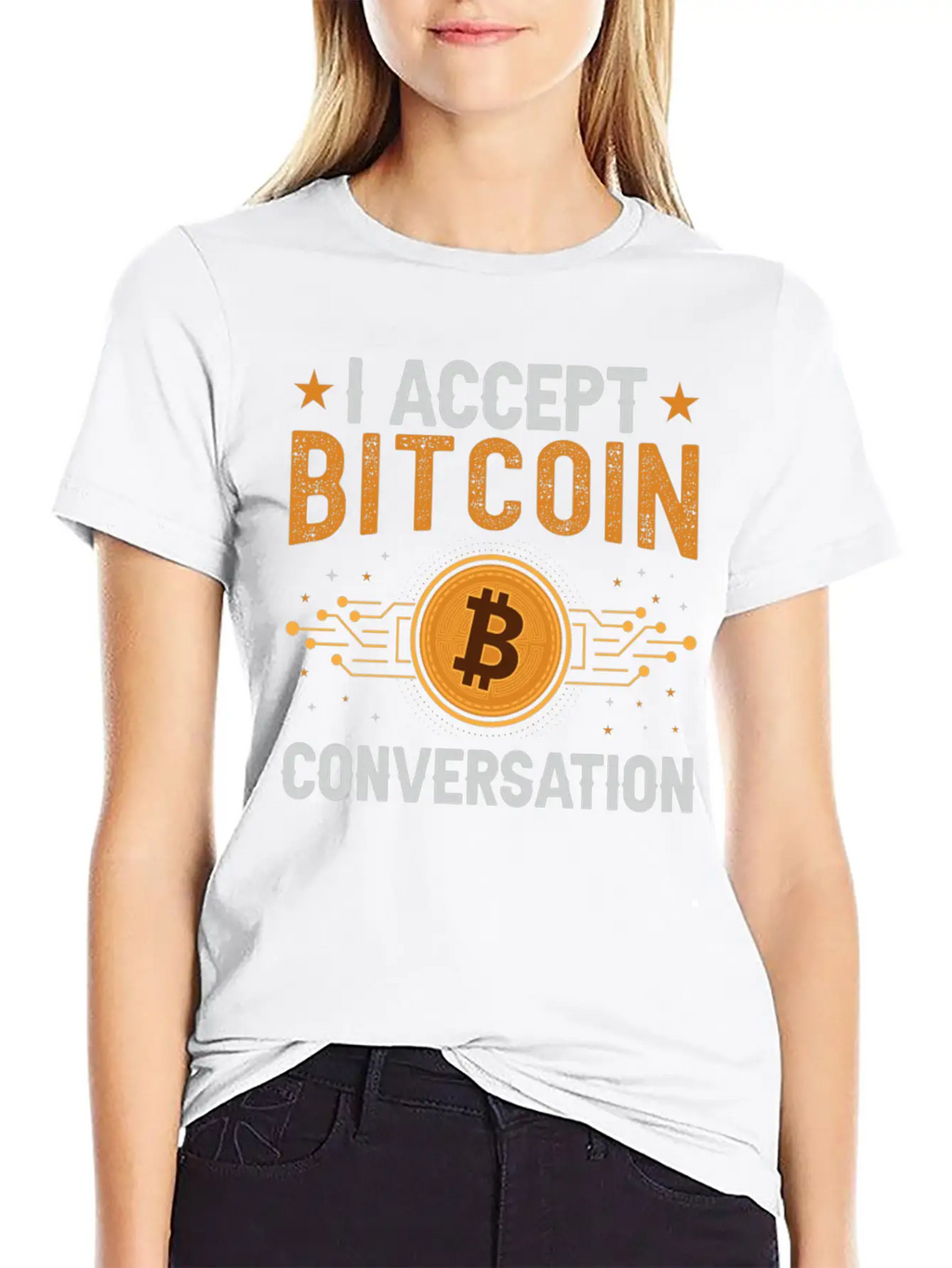 I Accept Bitcoin Conversation Essential Cotton Tee For Daily Outfits – Unisex Style