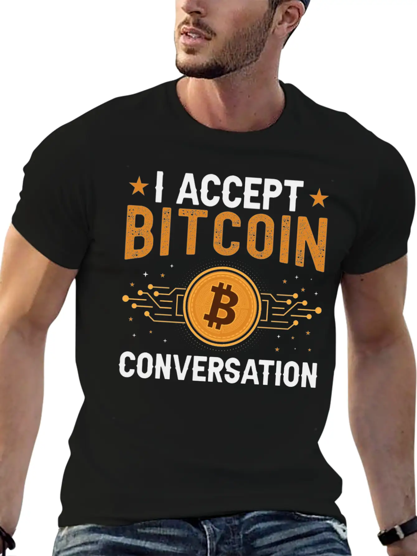 I Accept Bitcoin Conversation Essential Cotton Tee For Daily Outfits – Unisex Style