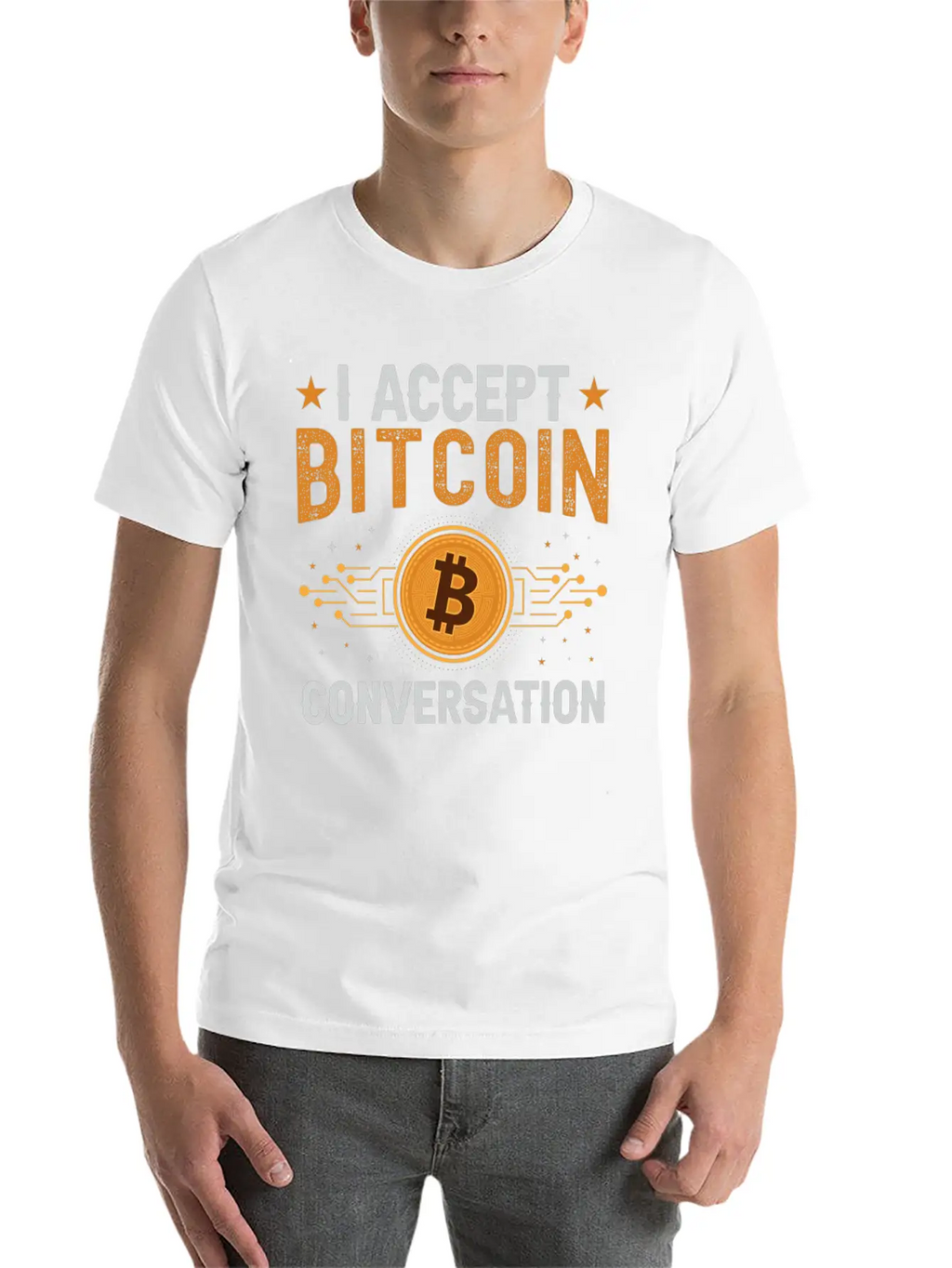 I Accept Bitcoin Conversation Essential Cotton Tee For Daily Outfits – Unisex Style