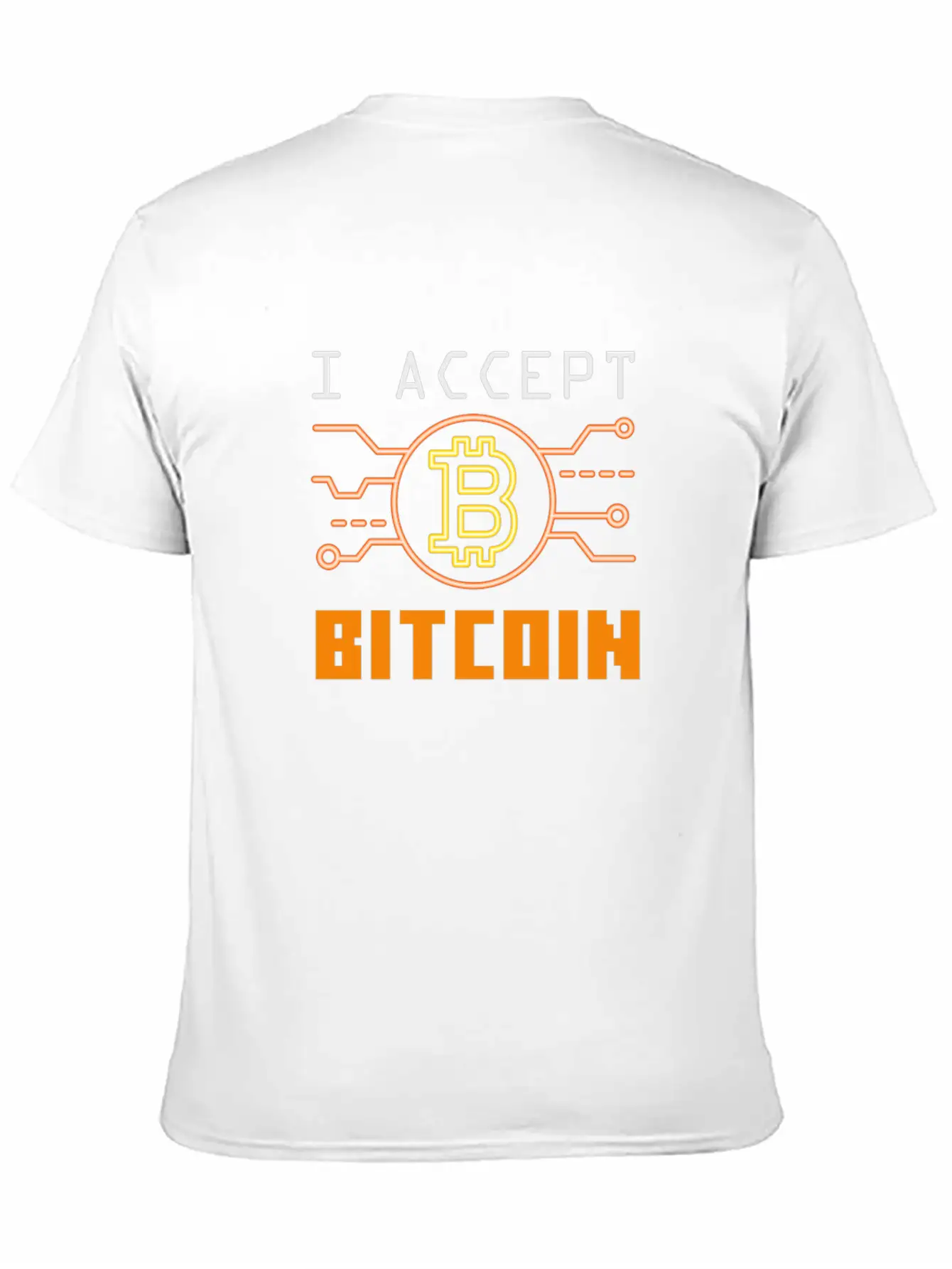 I Accept Bitcoin - Cryptocurrency Essential Cotton Tee For Daily Outfits – Unisex Style