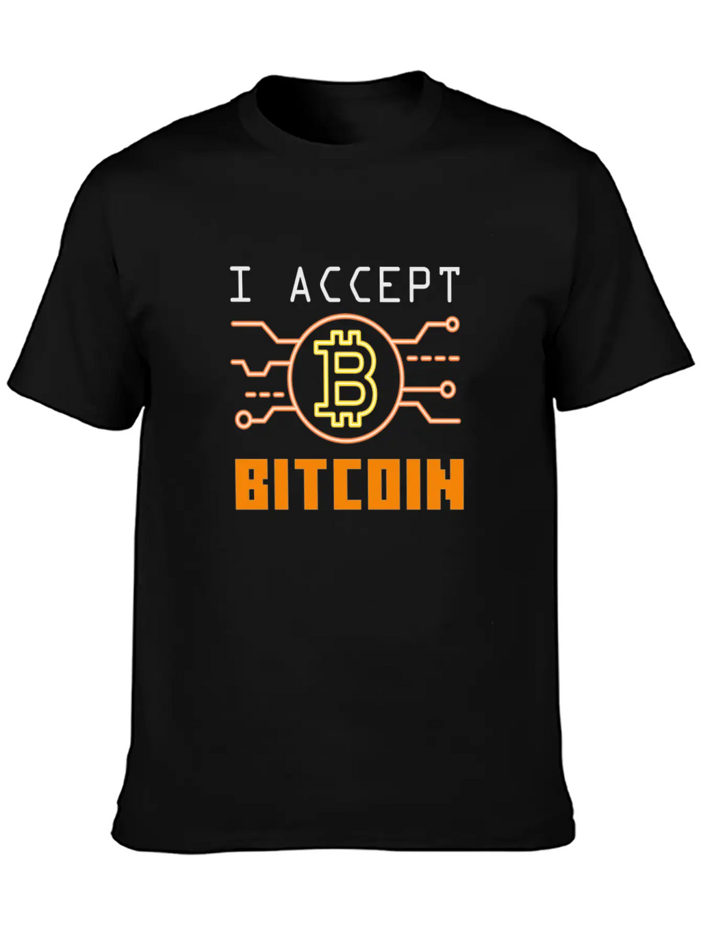 I Accept Bitcoin - Cryptocurrency Essential Cotton Tee For Daily Outfits – Unisex Style