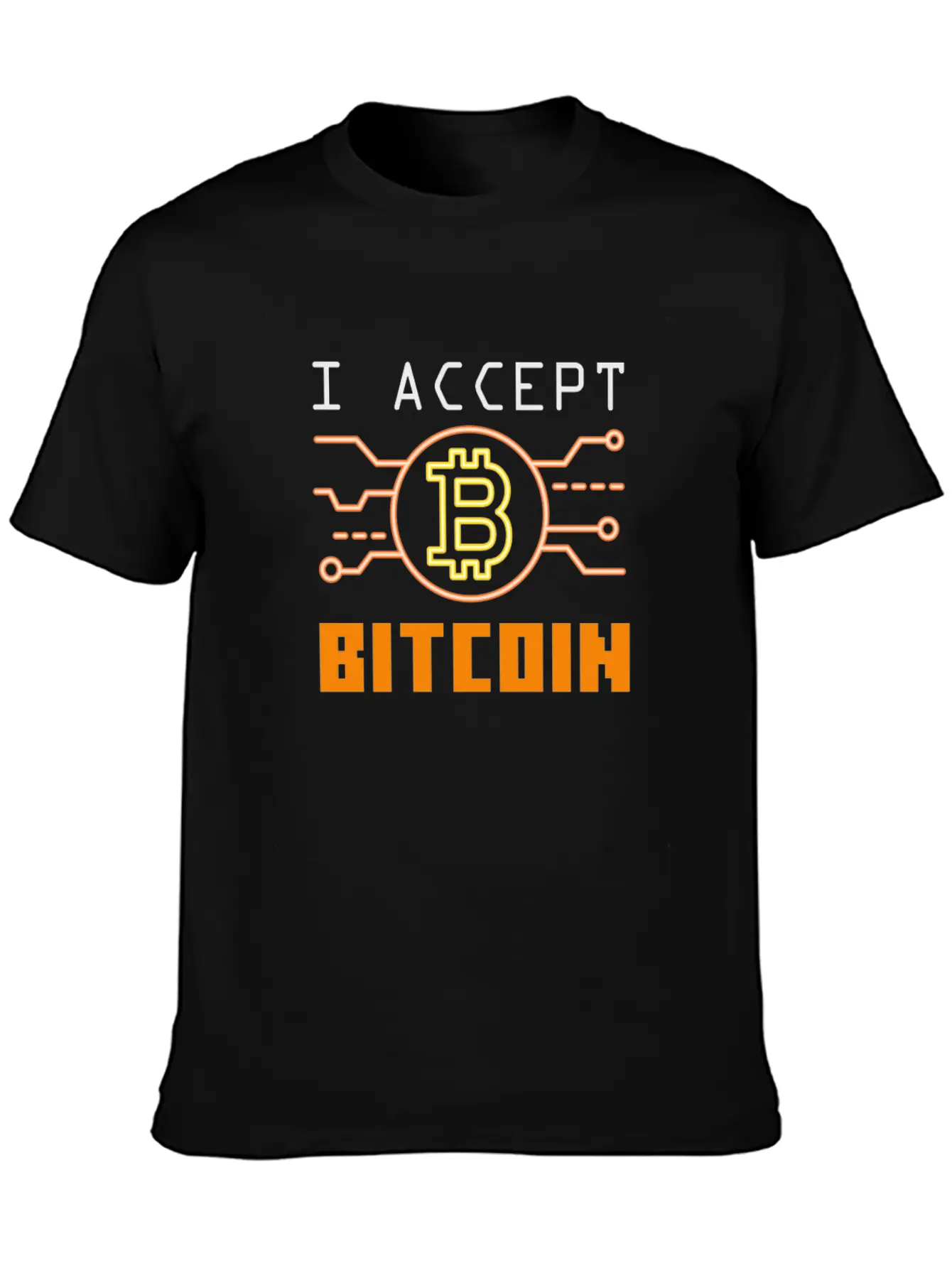 I Accept Bitcoin - Cryptocurrency Essential Cotton Tee For Daily Outfits – Unisex Style