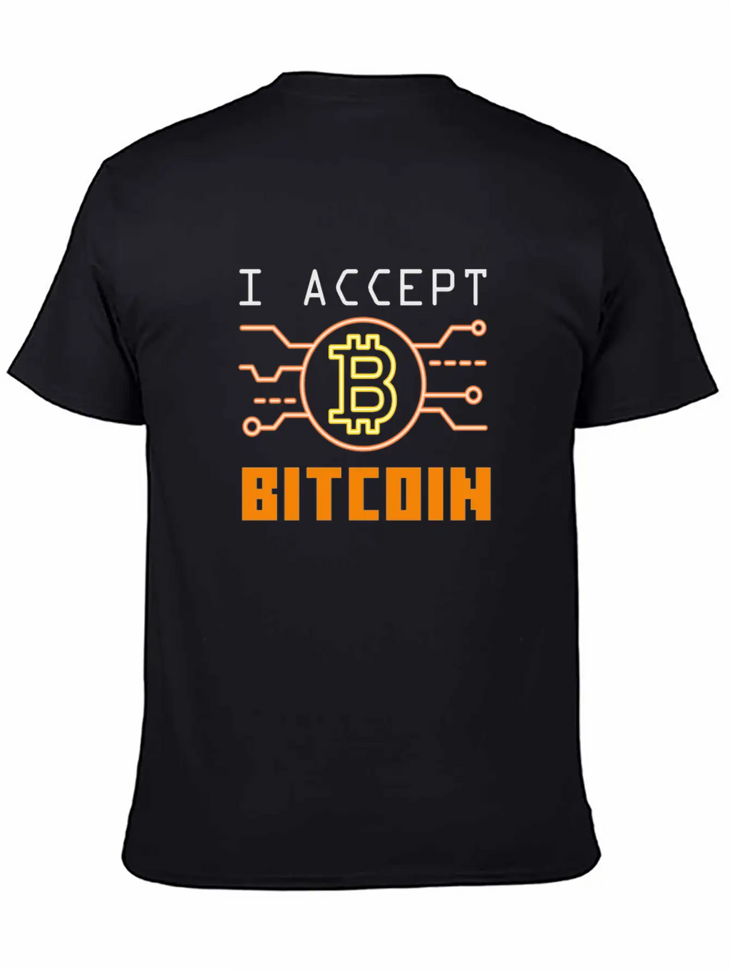 I Accept Bitcoin - Cryptocurrency Essential Cotton Tee For Daily Outfits – Unisex Style