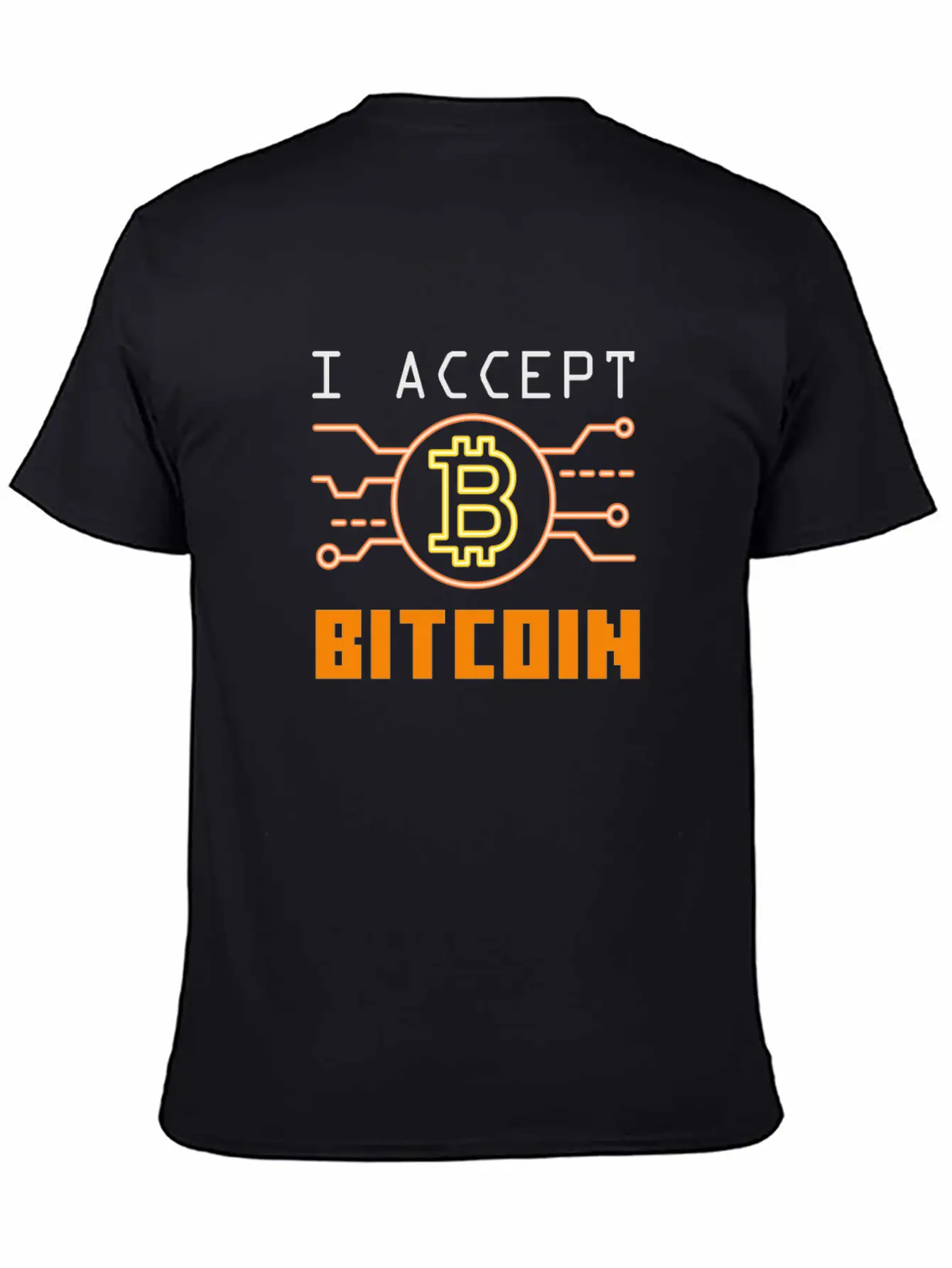 I Accept Bitcoin - Cryptocurrency Essential Cotton Tee For Daily Outfits – Unisex Style