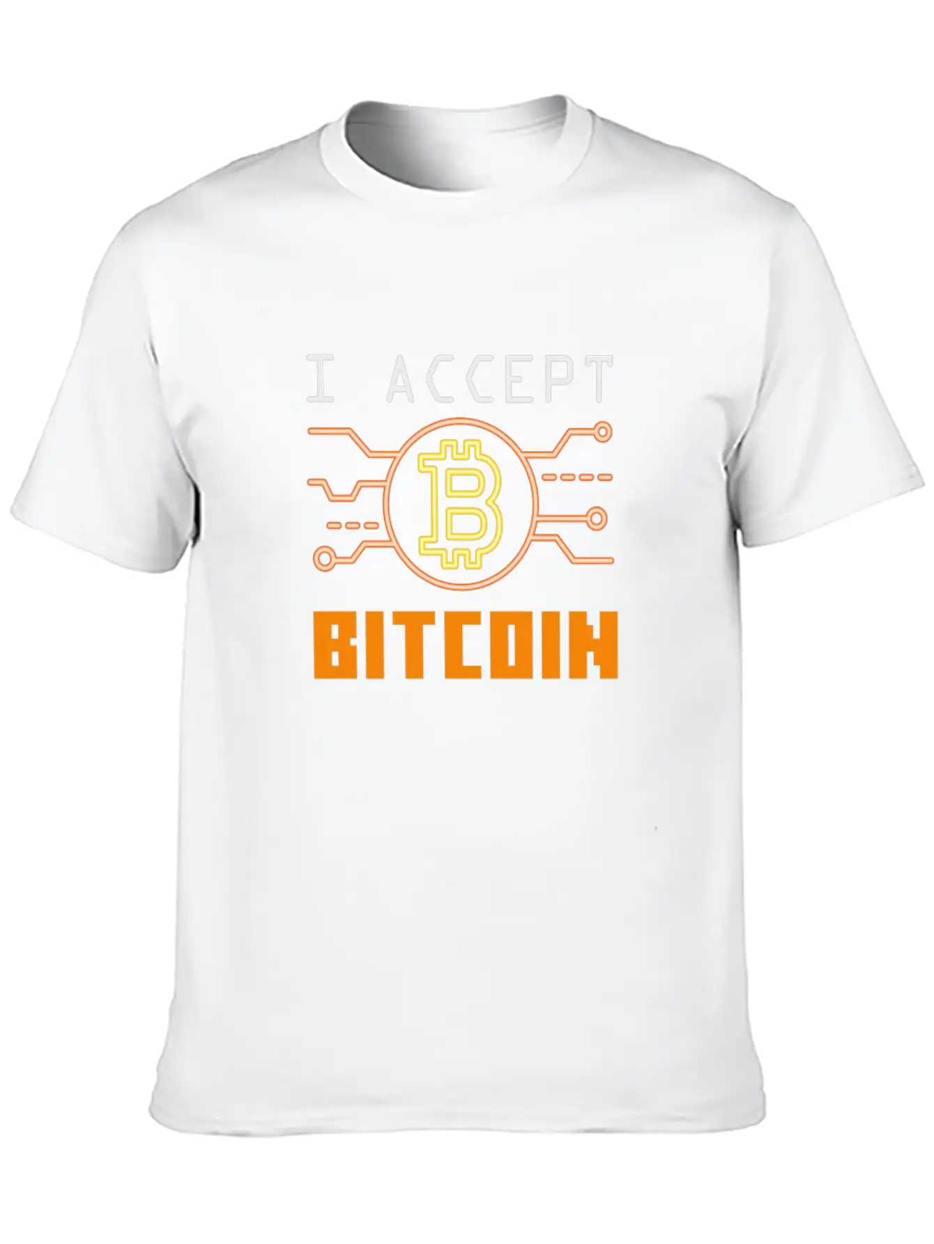 I Accept Bitcoin - Cryptocurrency Essential Cotton Tee For Daily Outfits – Unisex Style