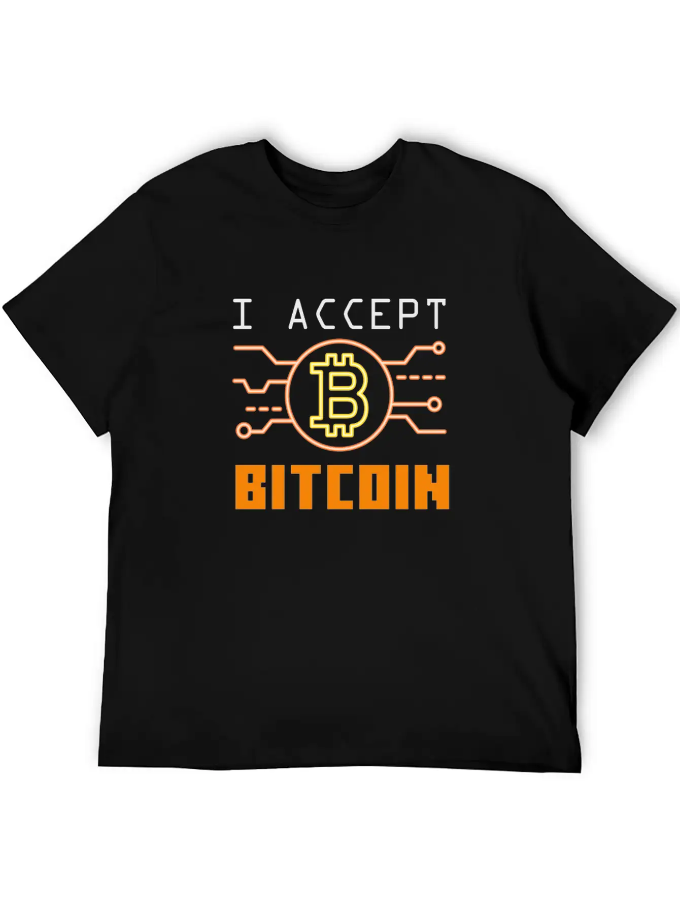 I Accept Bitcoin - Cryptocurrency Essential Cotton Tee For Daily Outfits – Unisex Style