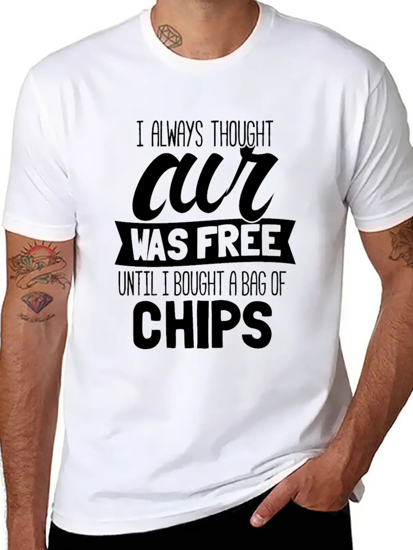I Always Thought Air Was Free Until I Bought A Bag Breathable Soft Cotton T-Shirt – Timeless Casual Look