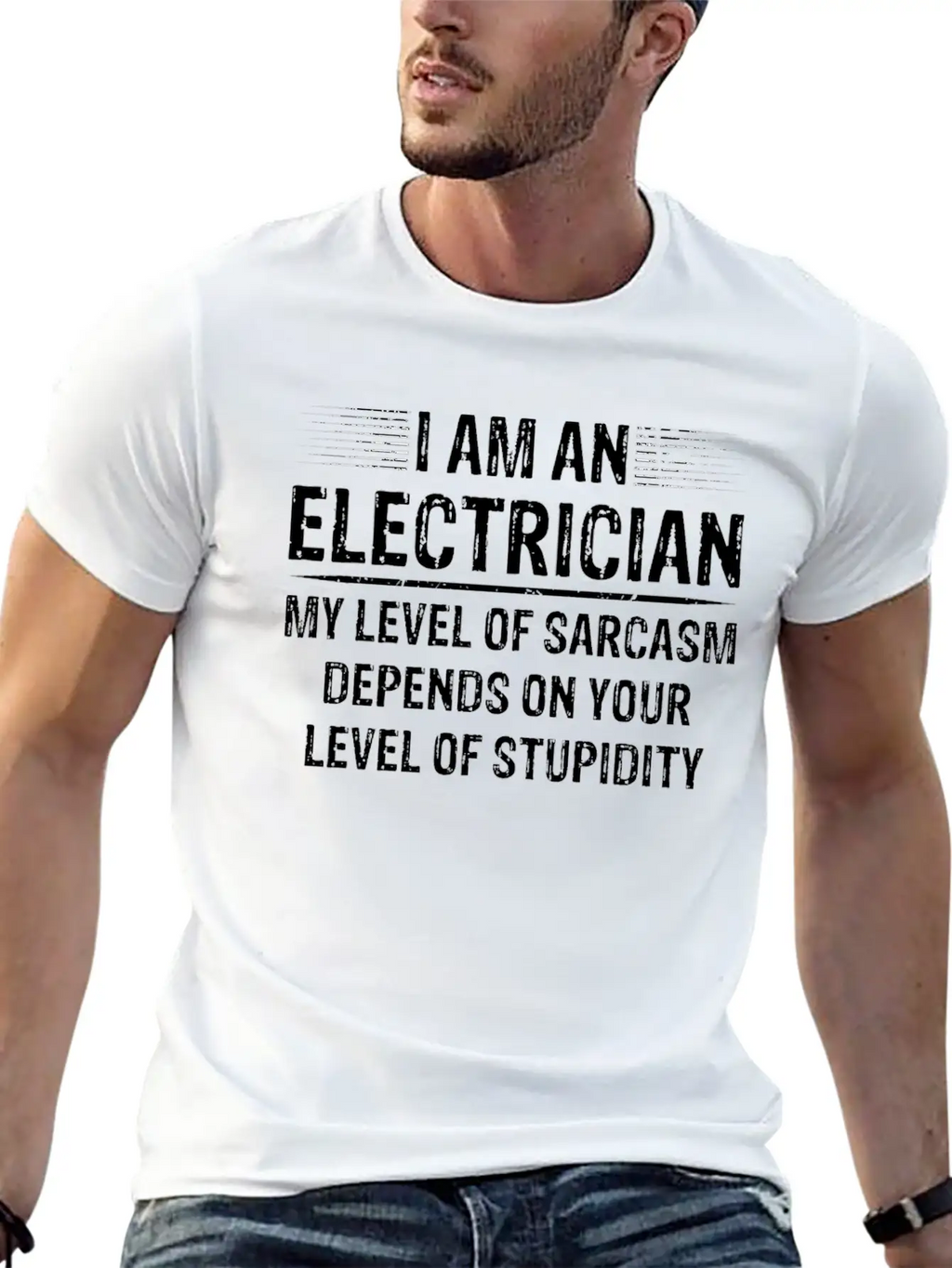 I Am An Electrician Breathable Soft Cotton T-Shirt – Timeless Casual Look