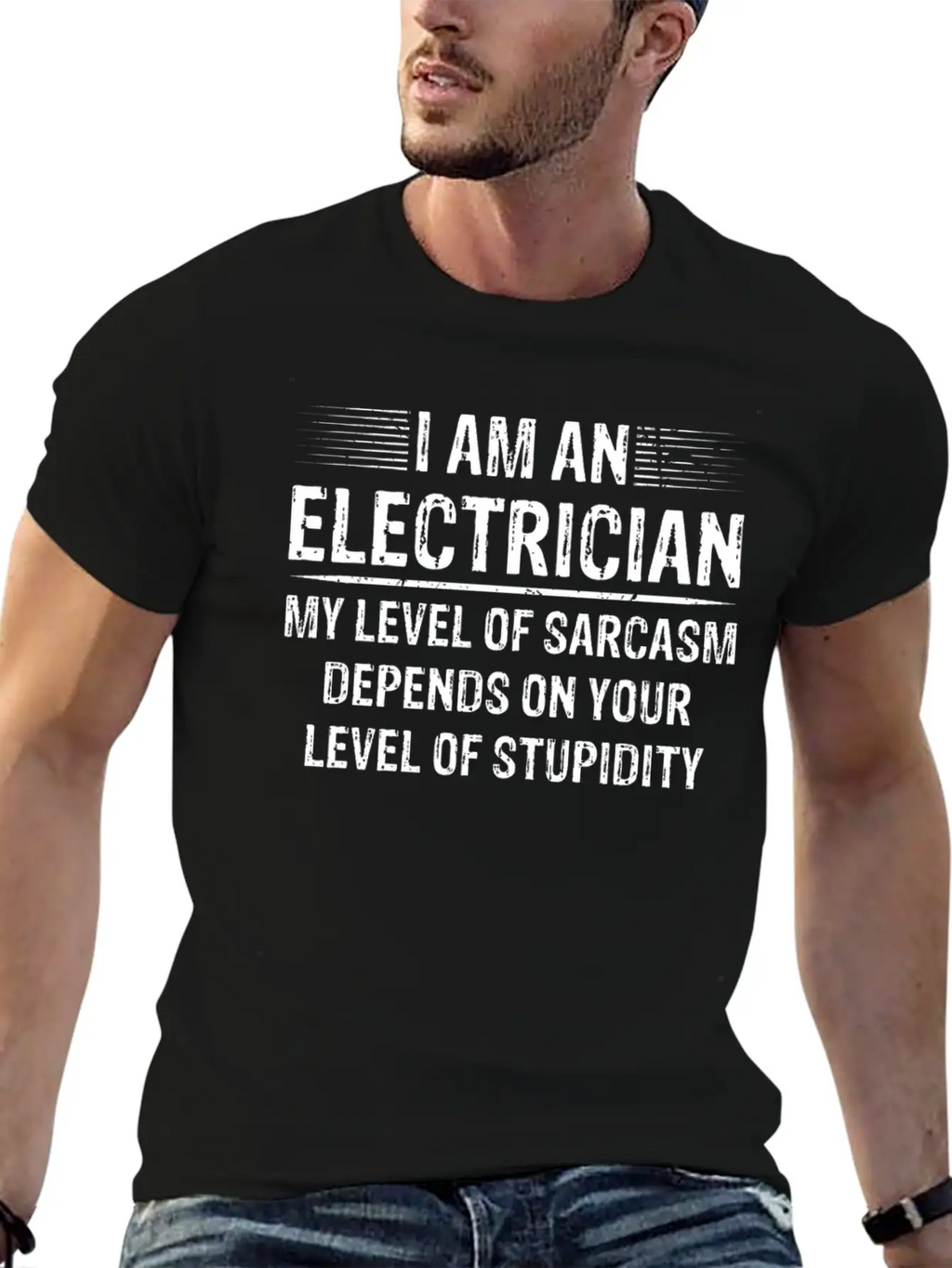 I Am An Electrician Breathable Soft Cotton T-Shirt – Timeless Casual Look