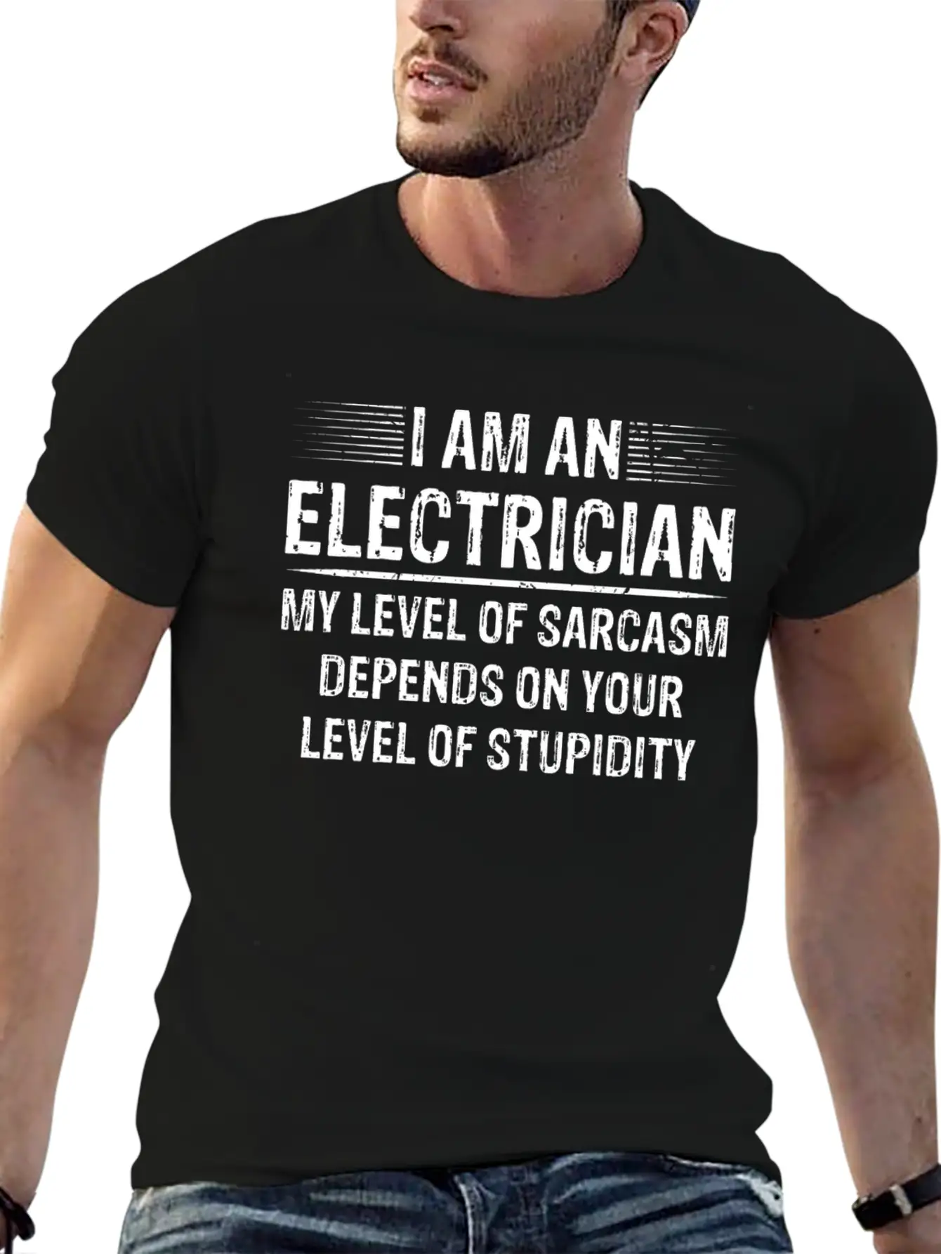 I Am An Electrician Breathable Soft Cotton T-Shirt – Timeless Casual Look