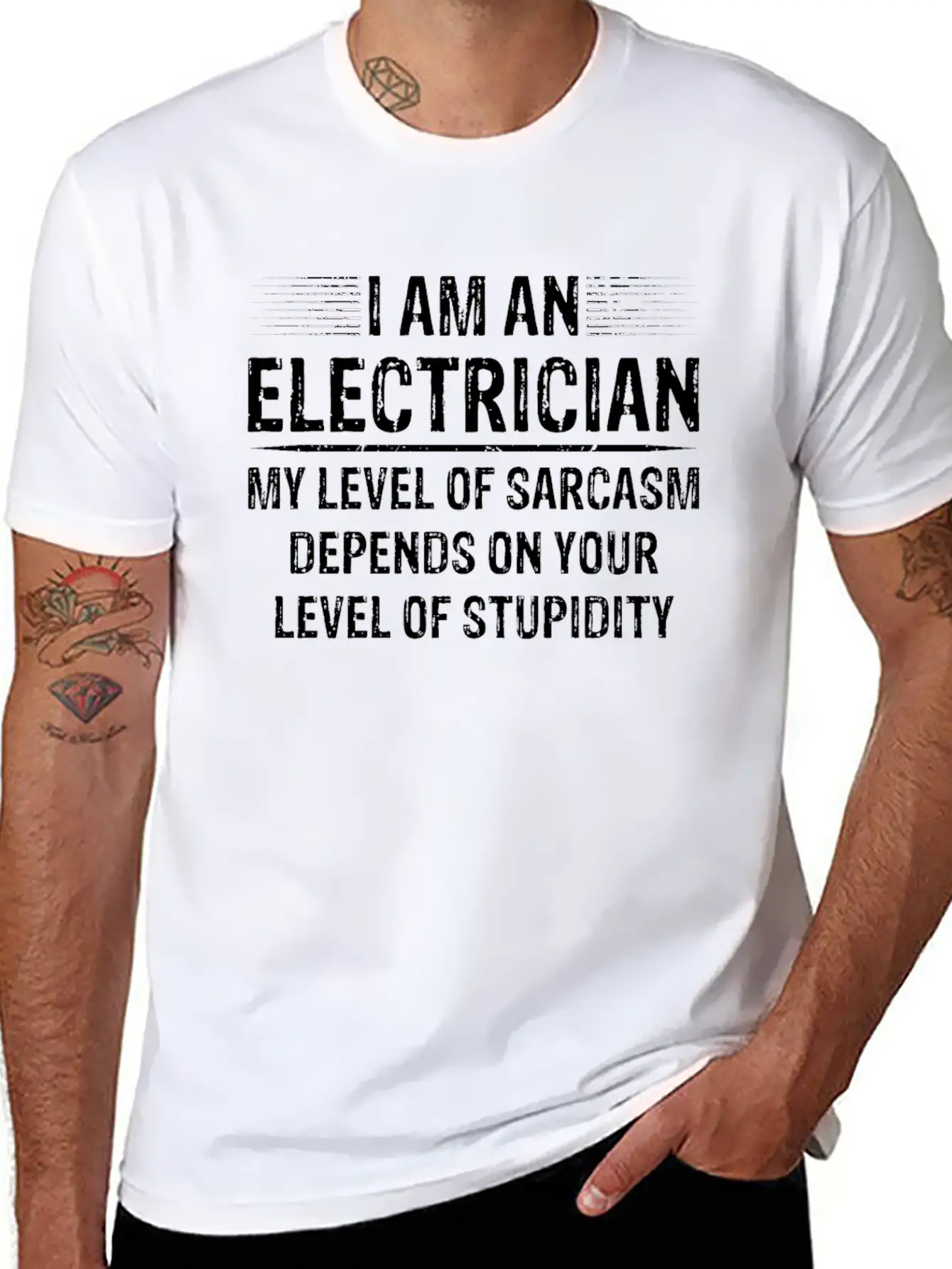 I Am An Electrician Breathable Soft Cotton T-Shirt – Timeless Casual Look