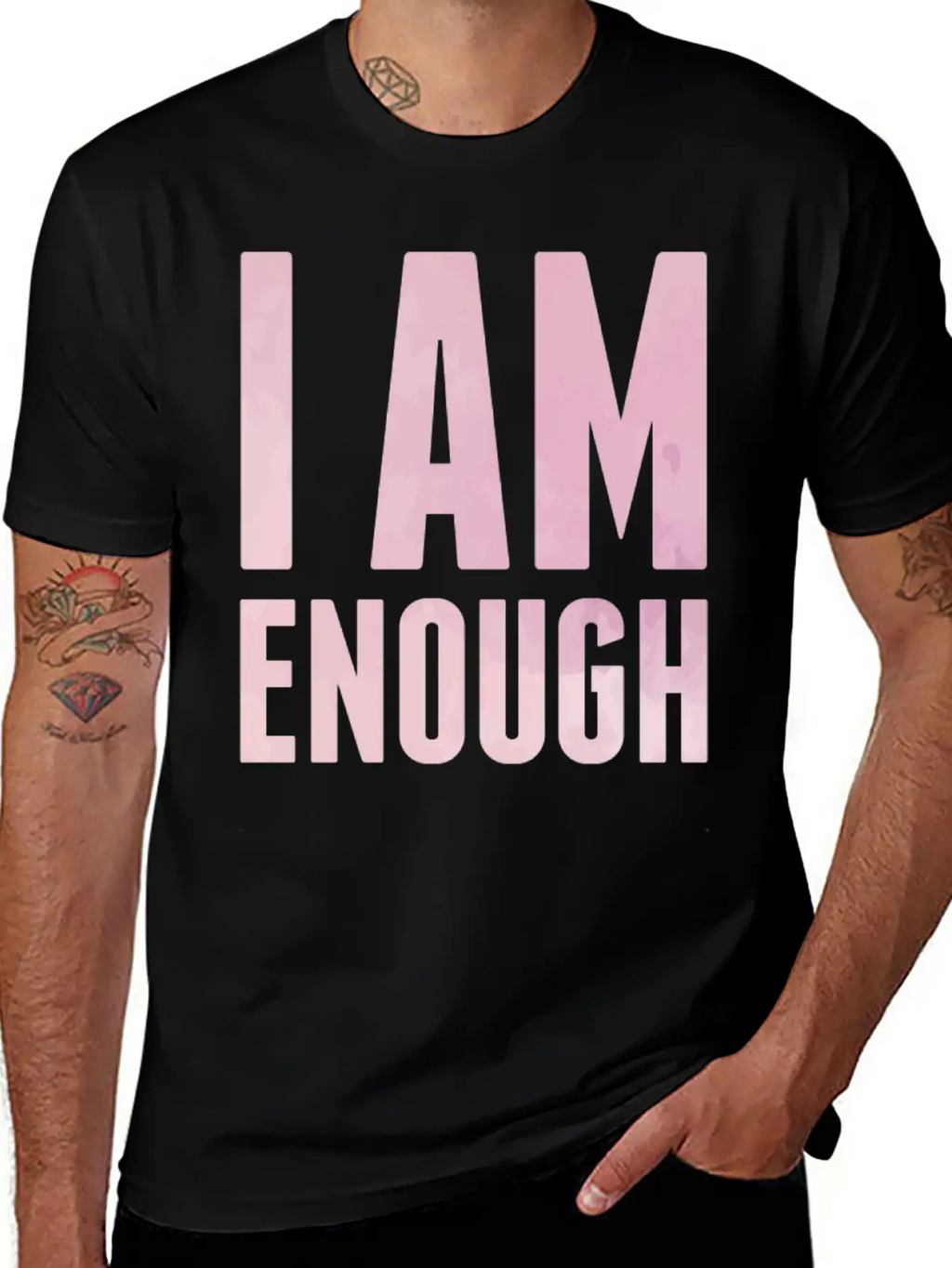 I Am Enough Mindfulness Spiritual Motivation Unisex Casual T-Shirt – Clean Design For Daily Comfort