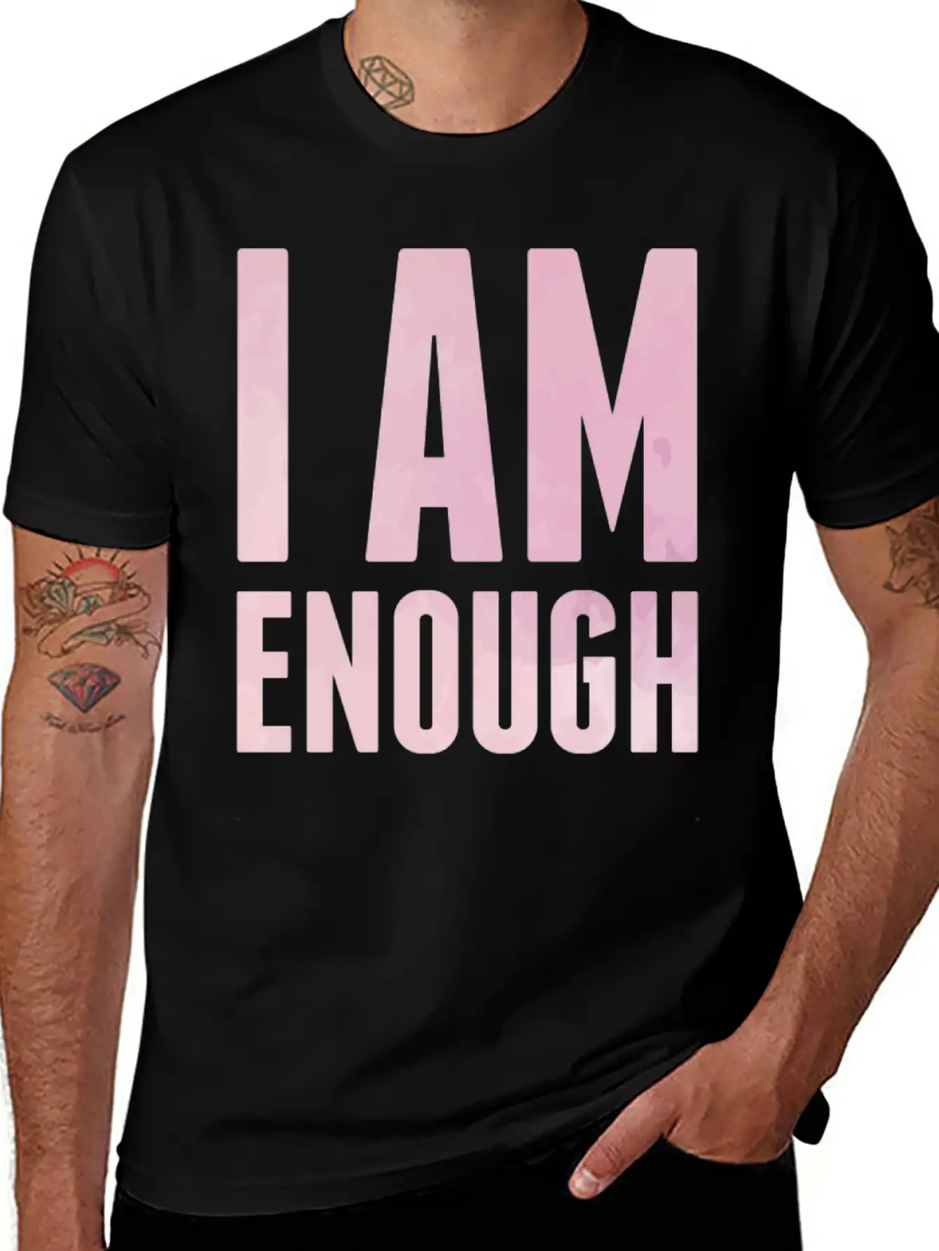 I Am Enough Mindfulness Spiritual Motivation Unisex Casual T-Shirt – Clean Design For Daily Comfort
