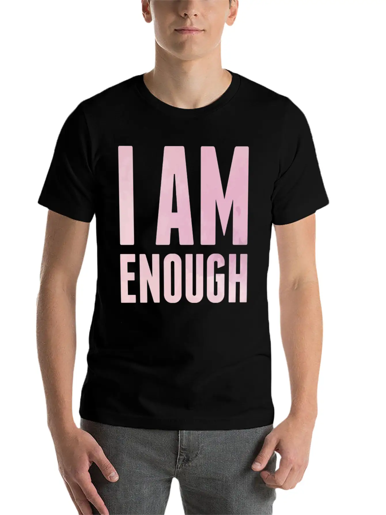 I Am Enough Mindfulness Spiritual Motivation Unisex Casual T-Shirt – Clean Design For Daily Comfort