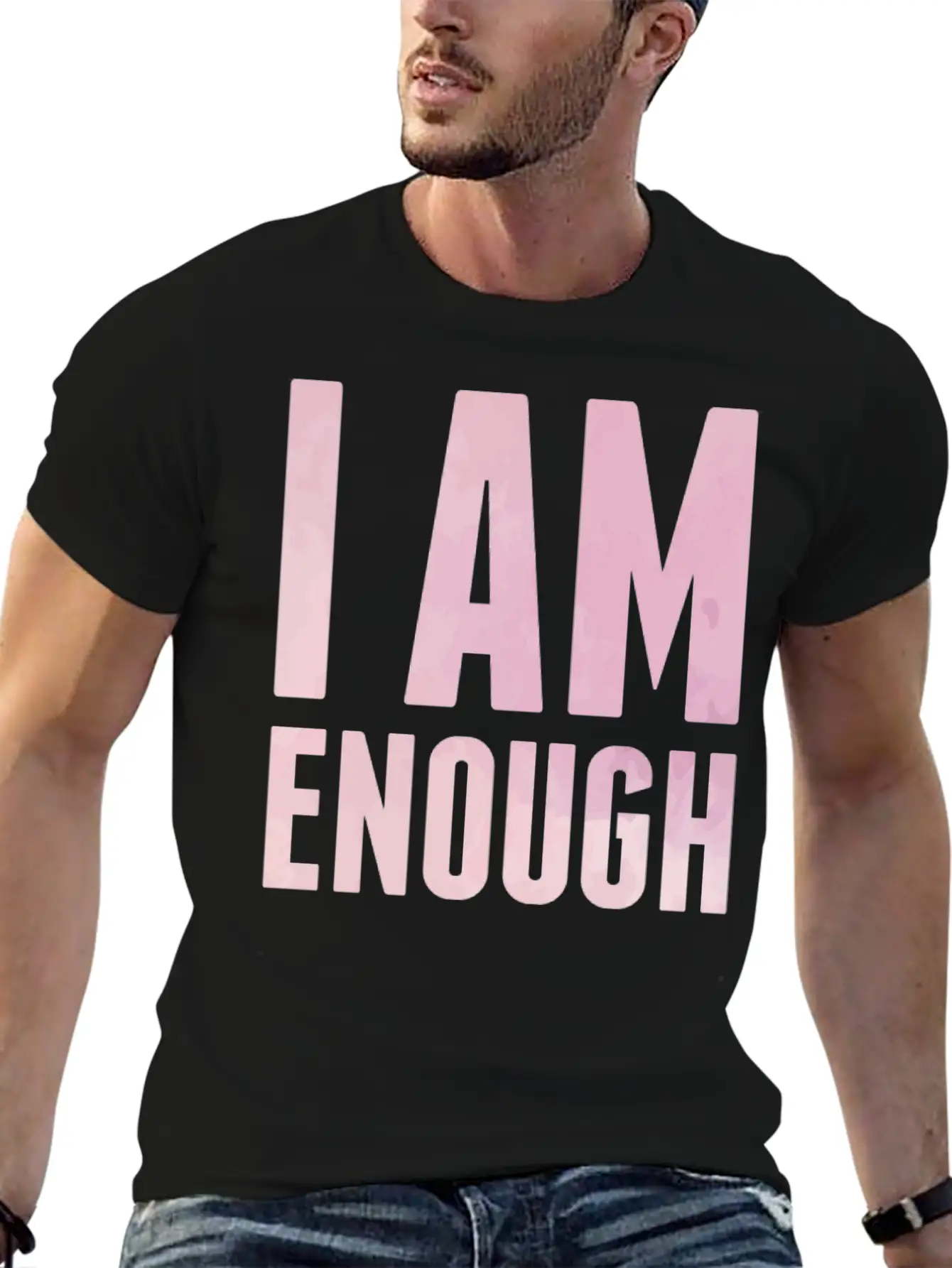 I Am Enough Mindfulness Spiritual Motivation Unisex Casual T-Shirt – Clean Design For Daily Comfort