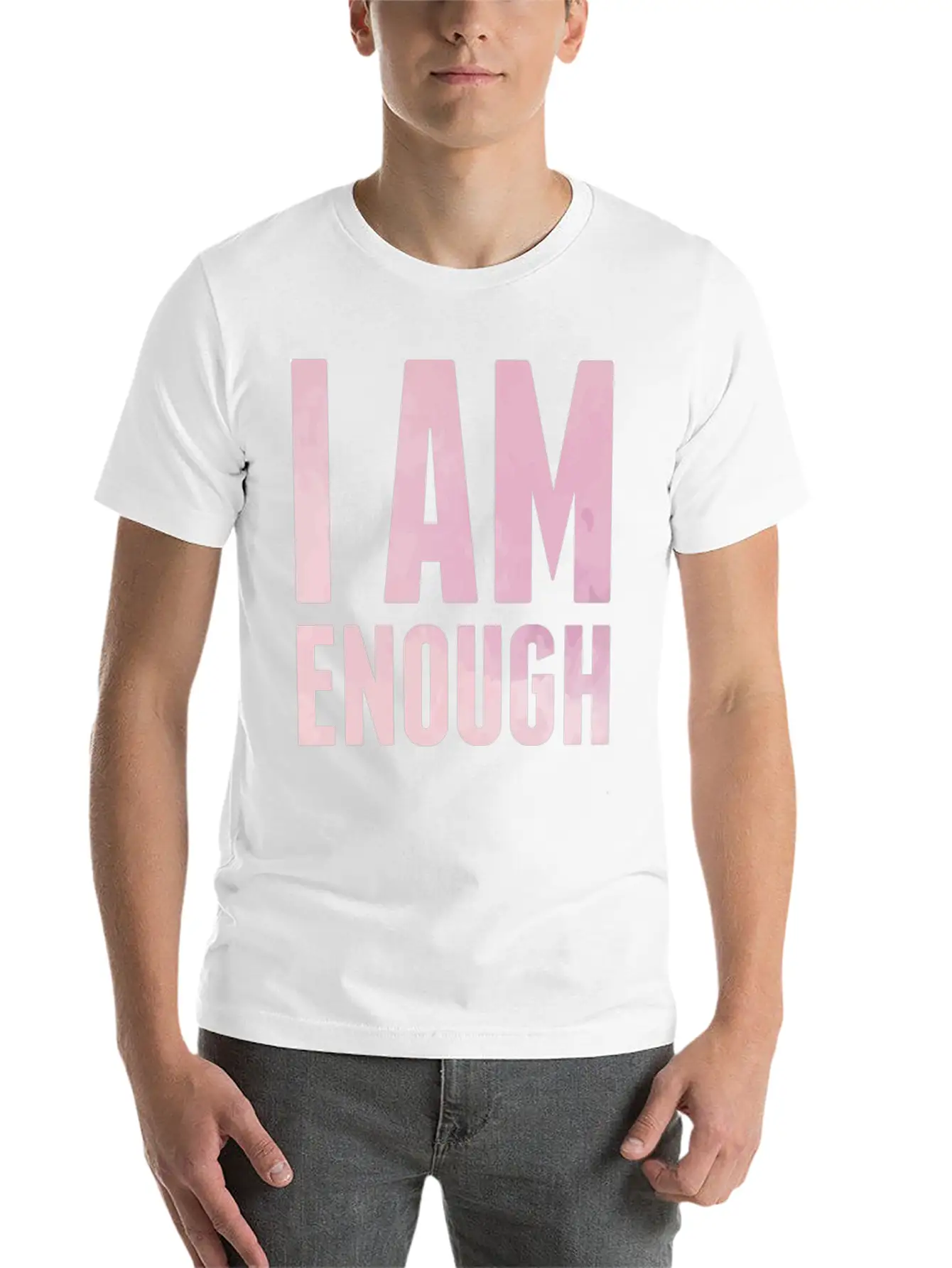 I Am Enough Mindfulness Spiritual Motivation Unisex Casual T-Shirt – Clean Design For Daily Comfort
