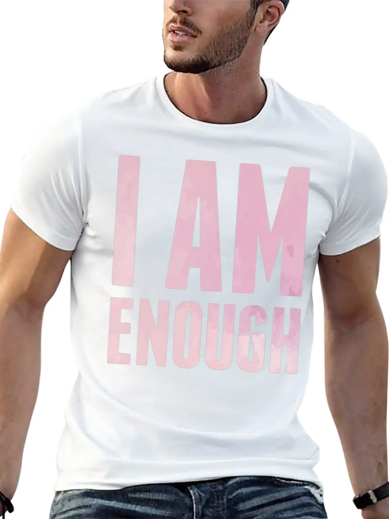 I Am Enough Mindfulness Spiritual Motivation Unisex Casual T-Shirt – Clean Design For Daily Comfort