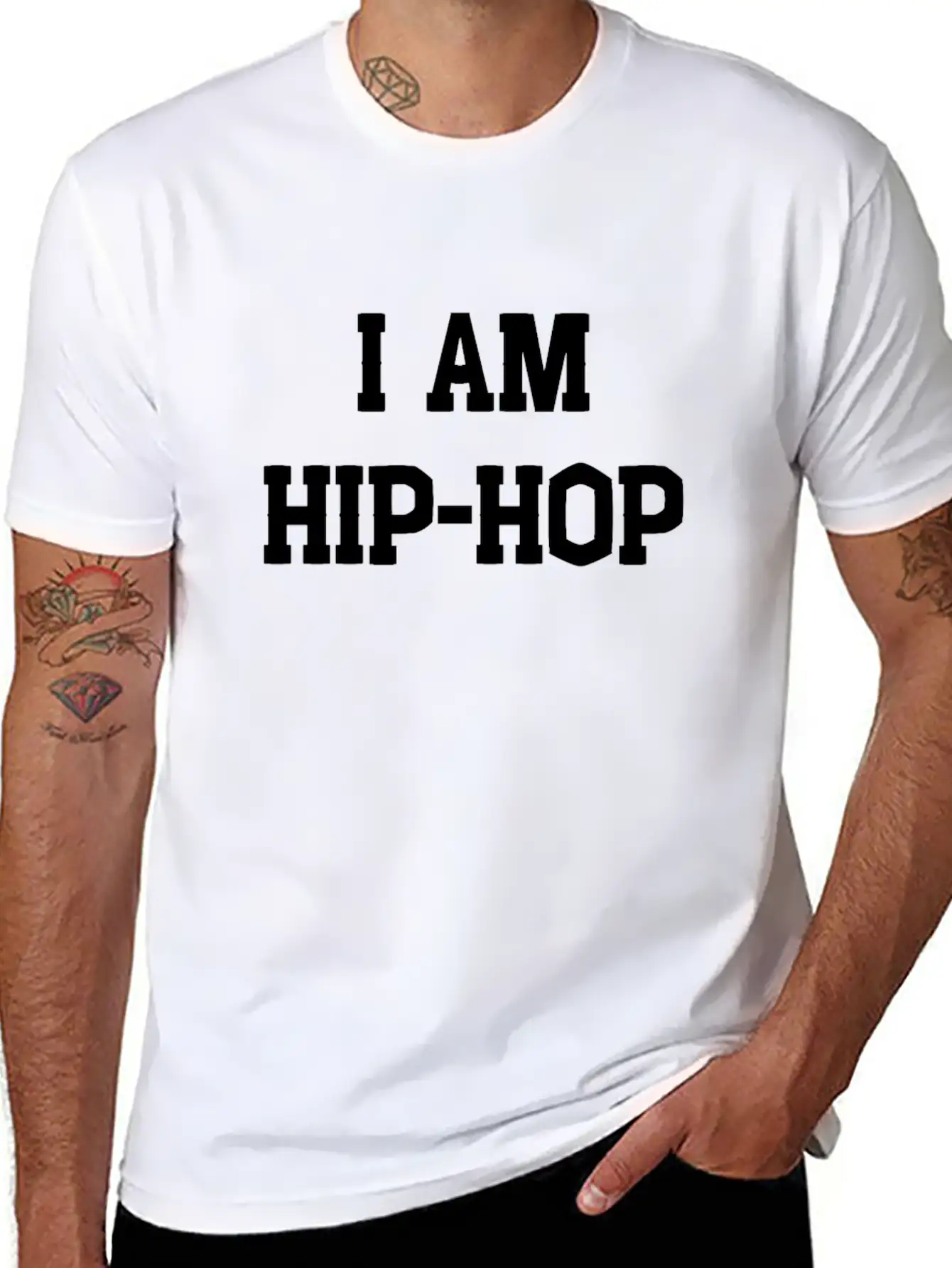 I AM HIP HOP Classic Fit Graphic Tee For Daily Comfort – Unisex Cotton Shirt