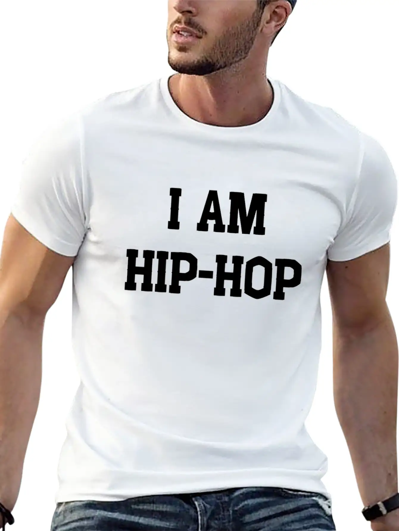 I AM HIP HOP Classic Fit Graphic Tee For Daily Comfort – Unisex Cotton Shirt