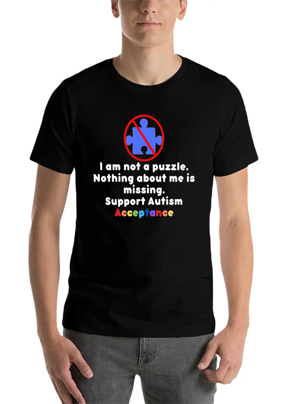 I Am Not A Puzzle Hippie Unisex Short Sleeve Soft Cotton T-Shirt – Casual Everyday Wear