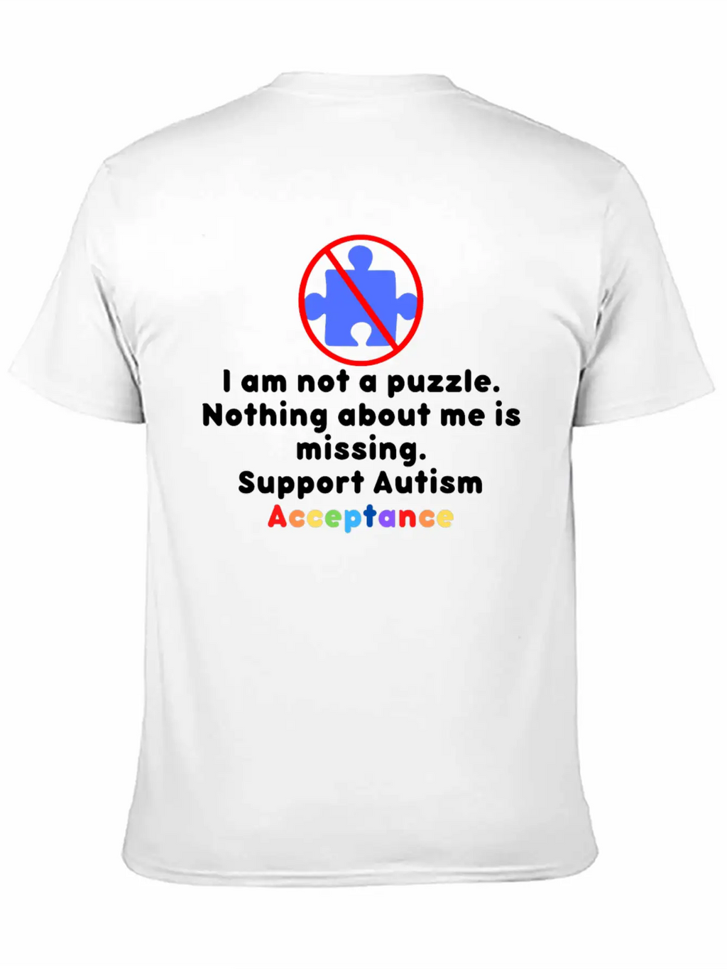 I Am Not A Puzzle Hippie Unisex Short Sleeve Soft Cotton T-Shirt – Casual Everyday Wear