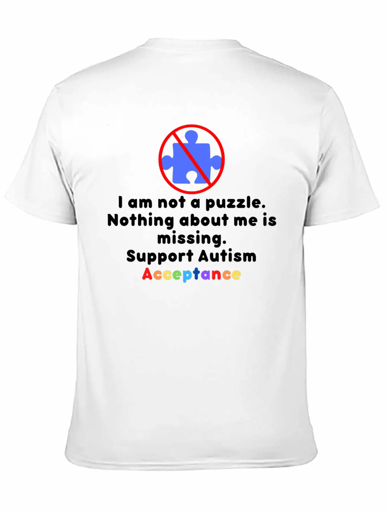 I Am Not A Puzzle Hippie Unisex Short Sleeve Soft Cotton T-Shirt – Casual Everyday Wear