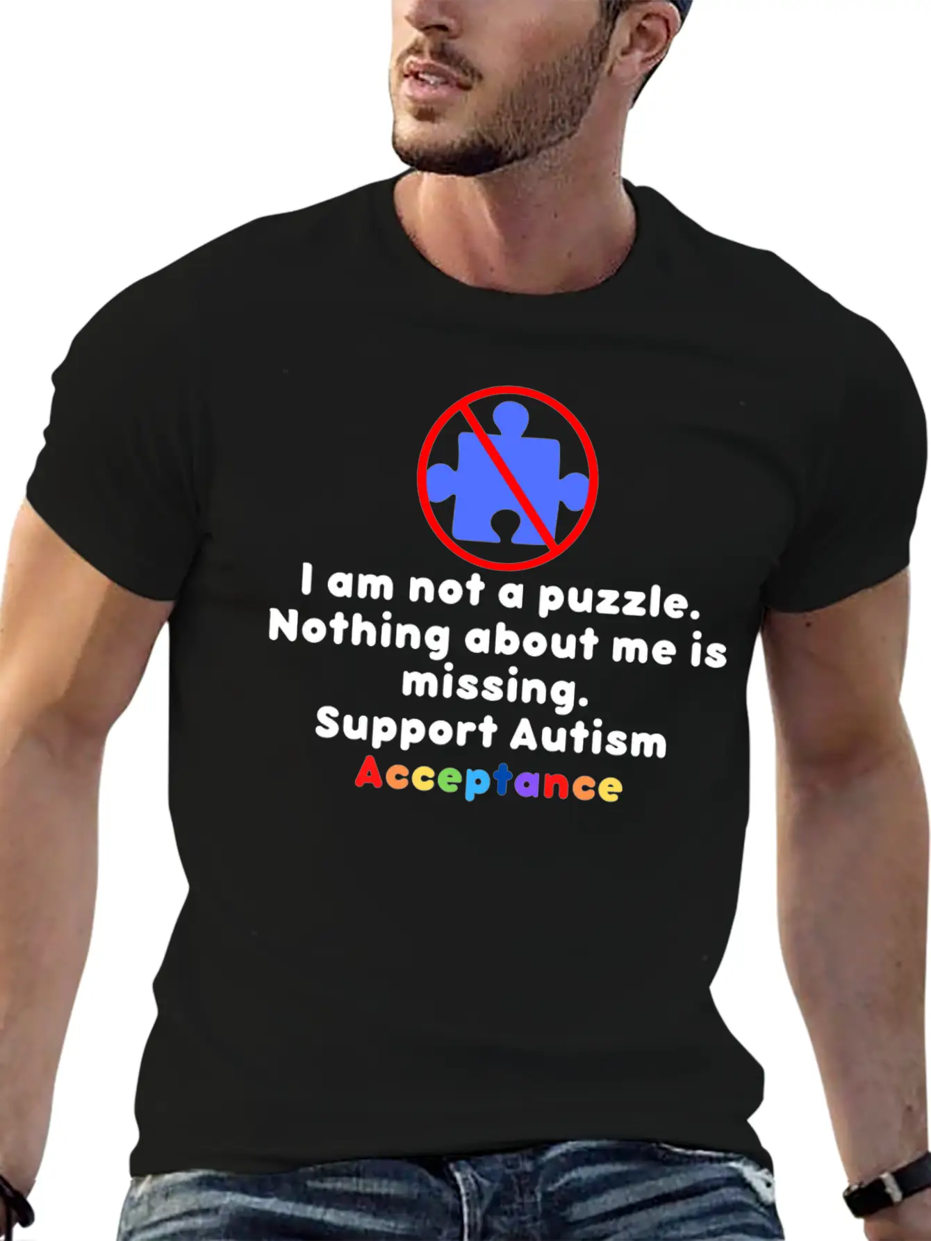 I Am Not A Puzzle Hippie Unisex Short Sleeve Soft Cotton T-Shirt – Casual Everyday Wear